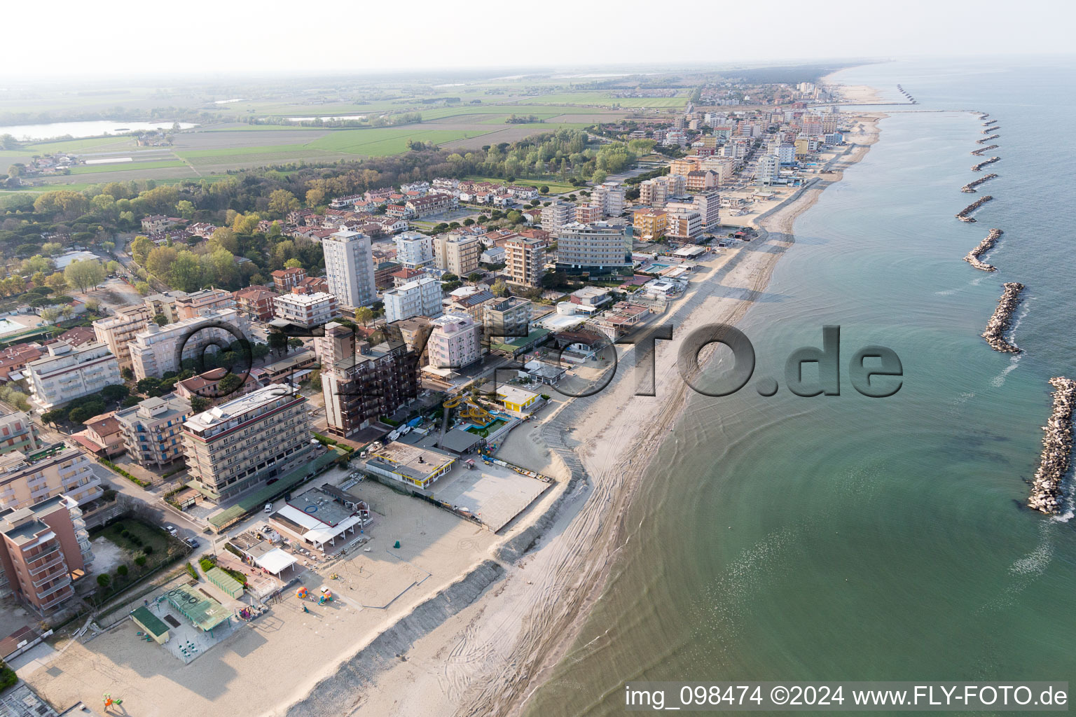 Lido DI Savio dans le département Émilie-Romagne, Italie d'en haut