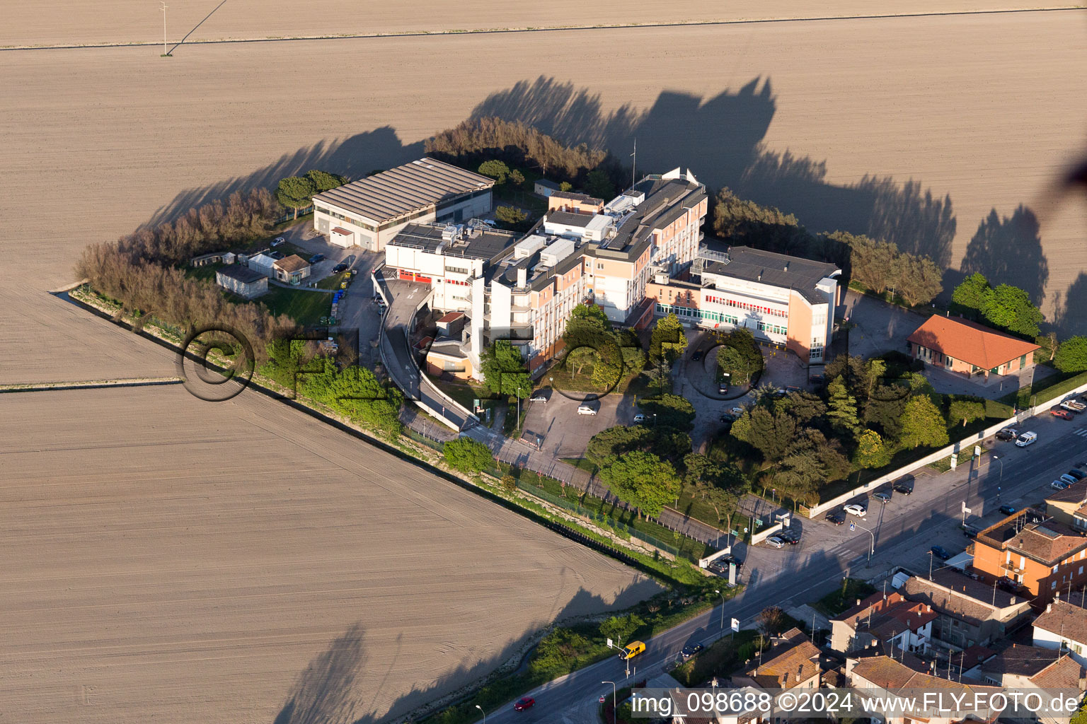 Image drone de Comacchio dans le département Ferrara, Italie