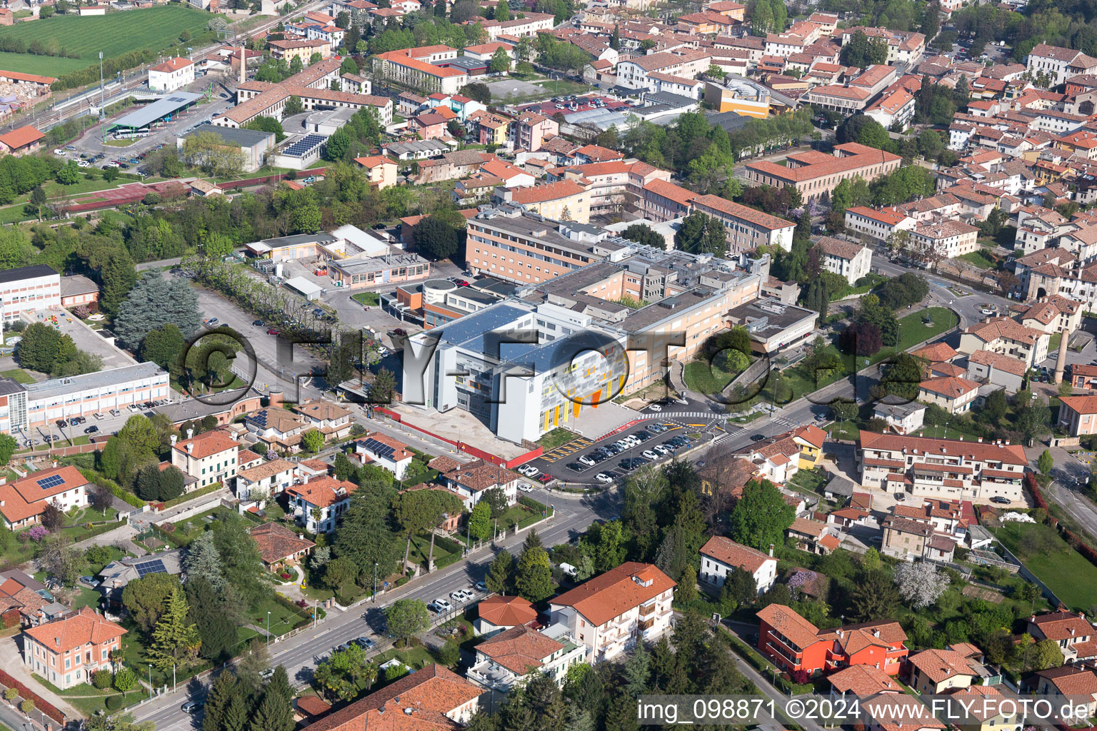 Vue aérienne de San Vito al Tagliamento dans le département Pordenone, Italie