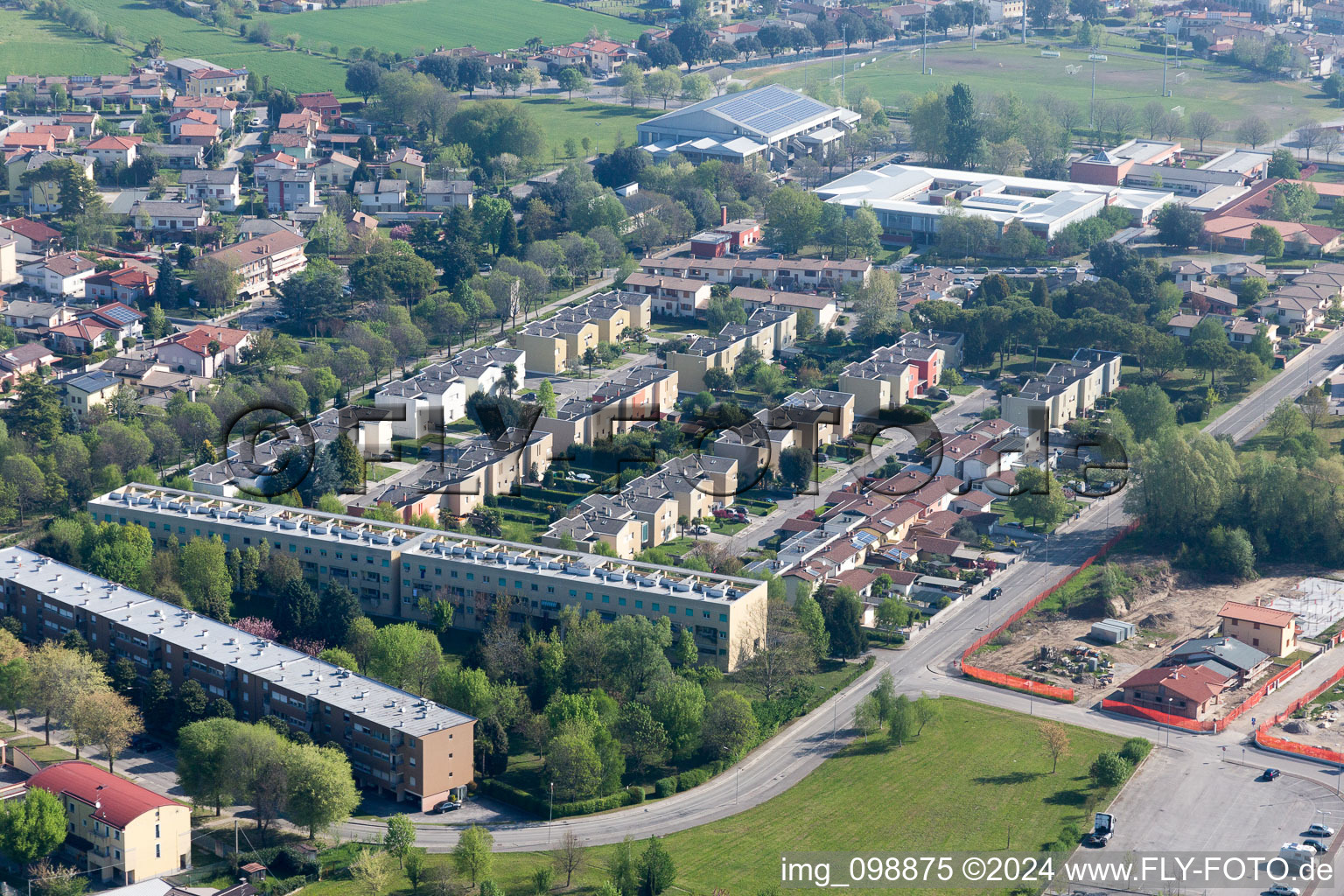 Photographie aérienne de San Vito al Tagliamento dans le département Pordenone, Italie