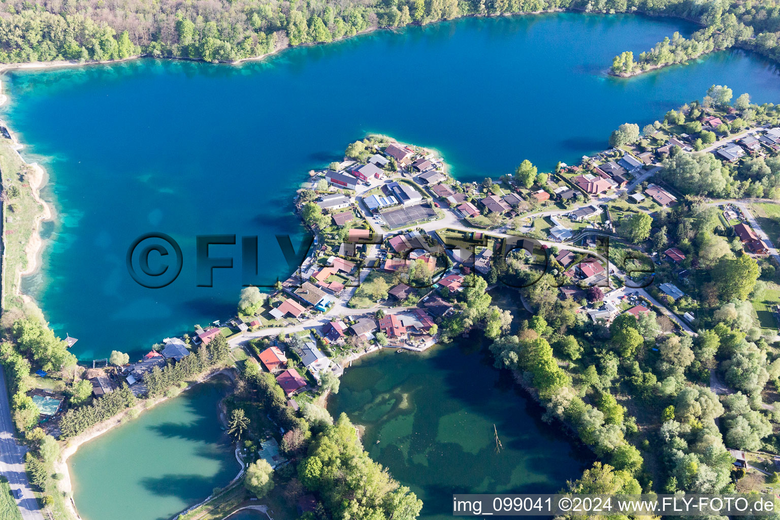 Vue aérienne de Beinheim dans le département Bas Rhin, France