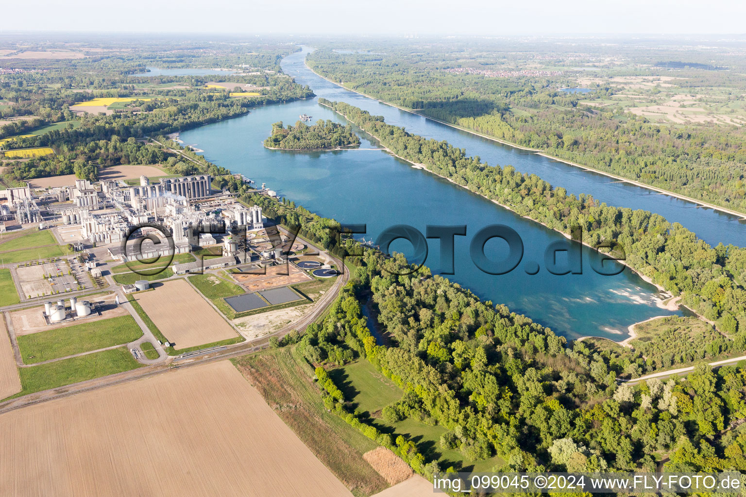 Beinheim dans le département Bas Rhin, France hors des airs