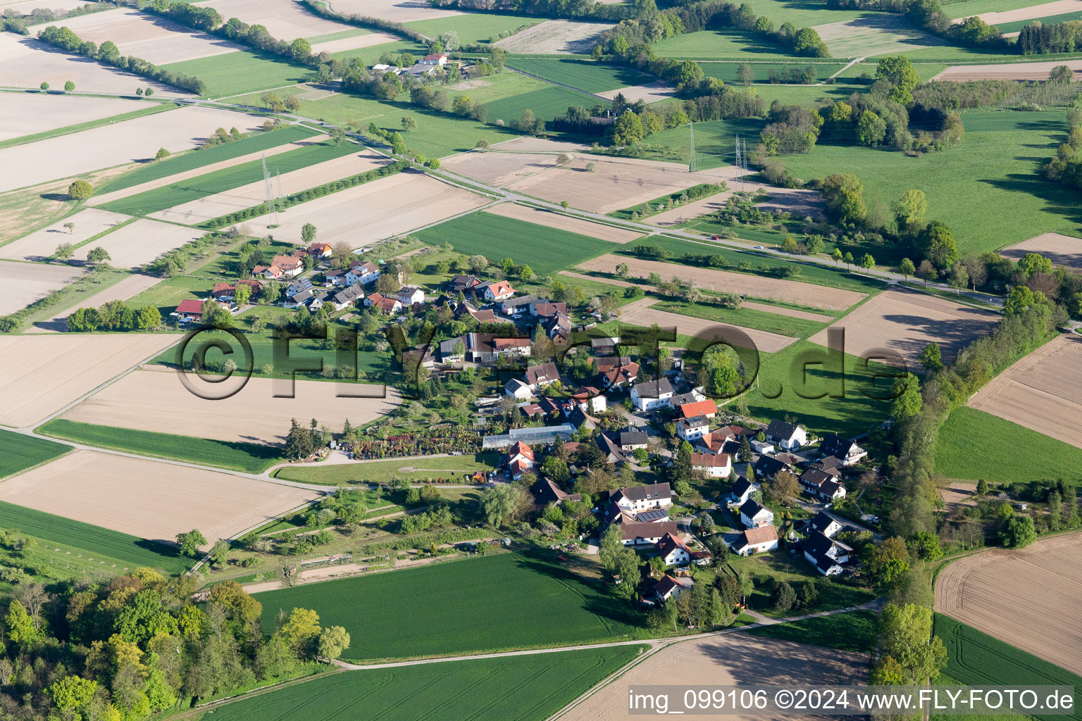 Vue aérienne de Breithurst dans le département Bade-Wurtemberg, Allemagne