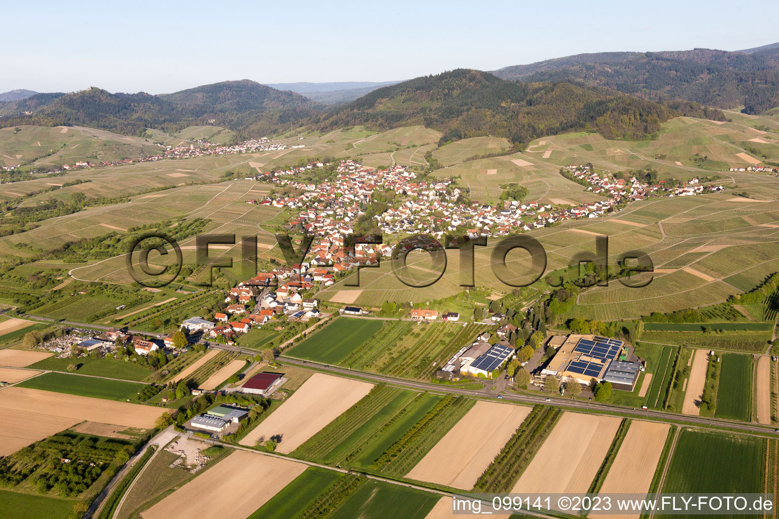 Vue aérienne de Quartier Eisental in Bühl dans le département Bade-Wurtemberg, Allemagne