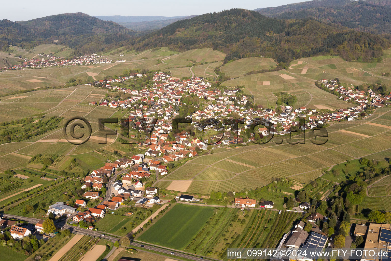 Vue aérienne de Quartier Eisental in Bühl dans le département Bade-Wurtemberg, Allemagne