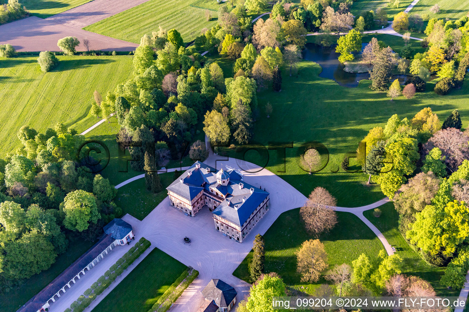 Vue d'oiseau de Favoris verrouillé à Förch à le quartier Förch in Rastatt dans le département Bade-Wurtemberg, Allemagne