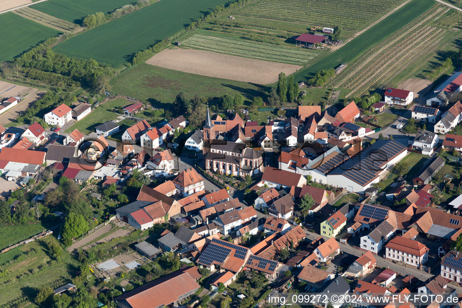 Schweighofen dans le département Rhénanie-Palatinat, Allemagne vue du ciel