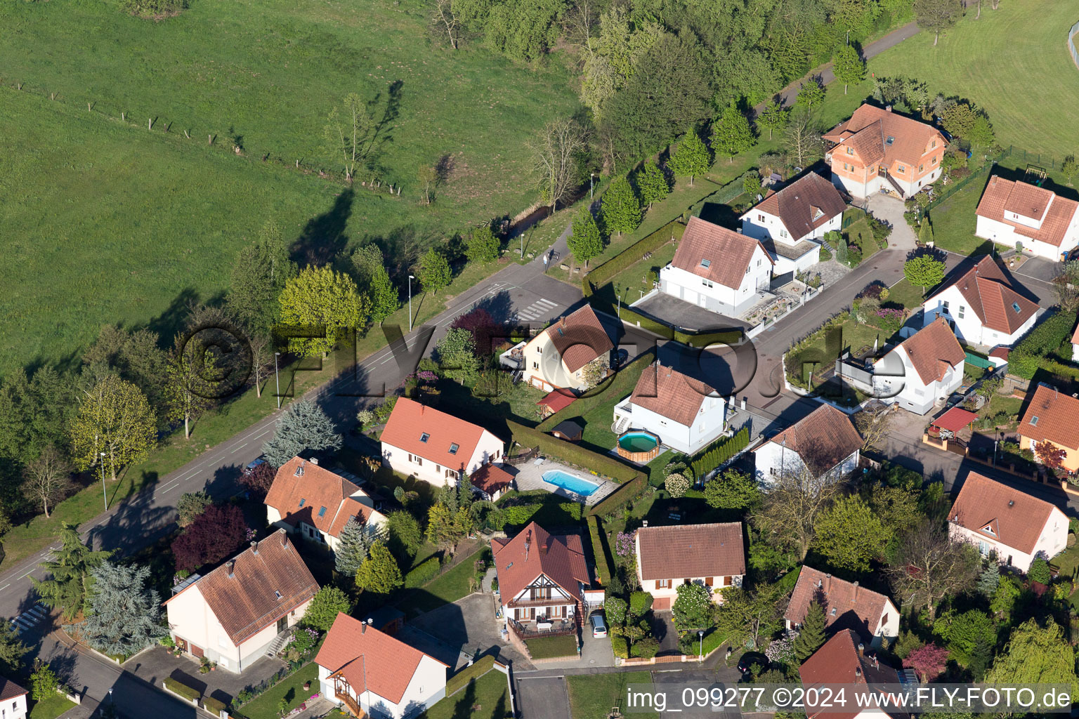 Quartier Altenstadt in Wissembourg dans le département Bas Rhin, France hors des airs