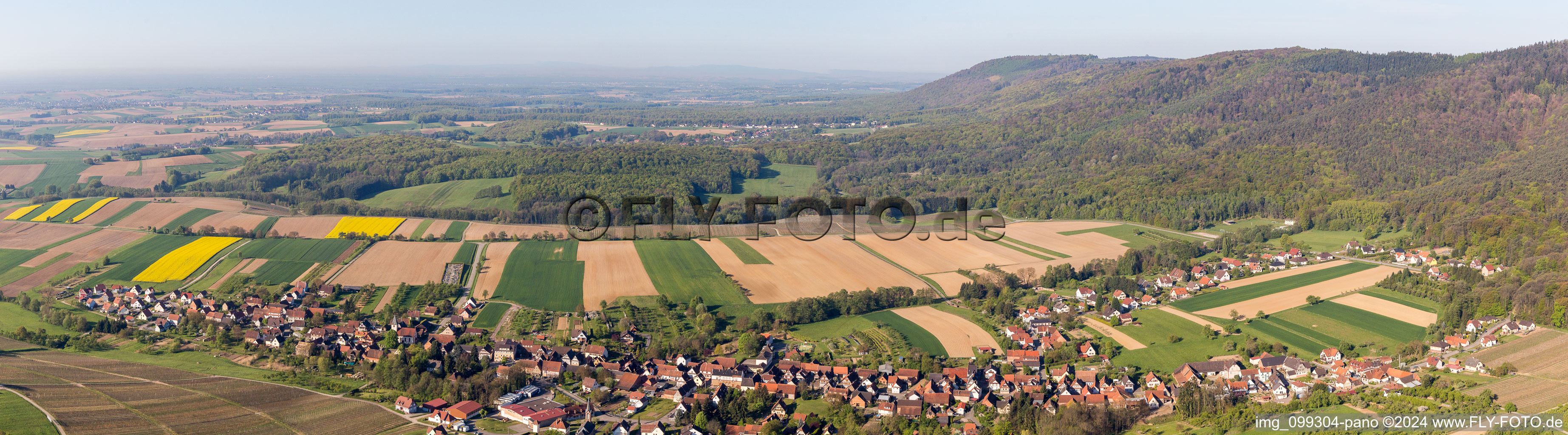 Vue aérienne de Panorama à Cleebourg dans le département Bas Rhin, France