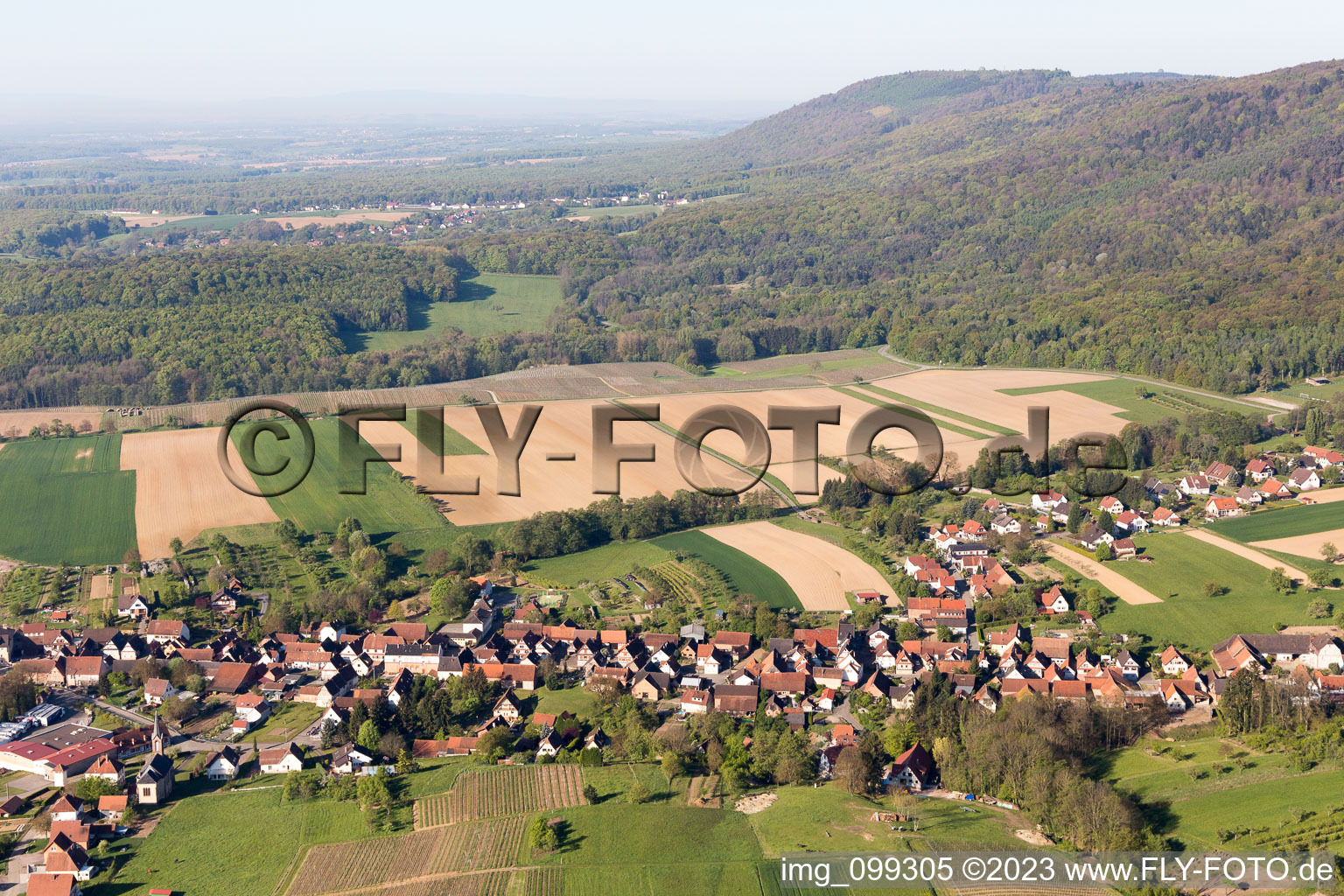 Cleebourg dans le département Bas Rhin, France vue du ciel