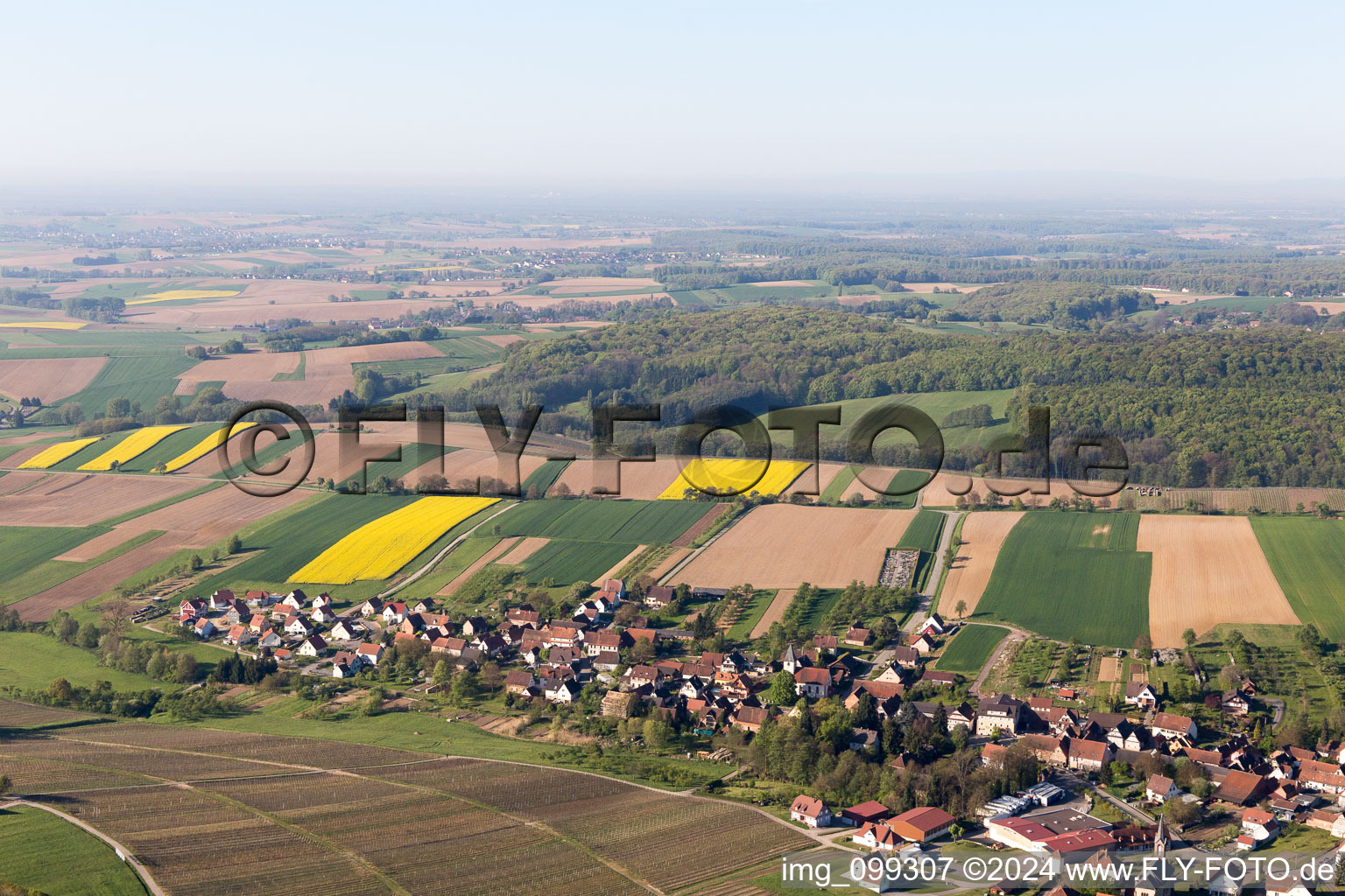 Image drone de Cleebourg dans le département Bas Rhin, France