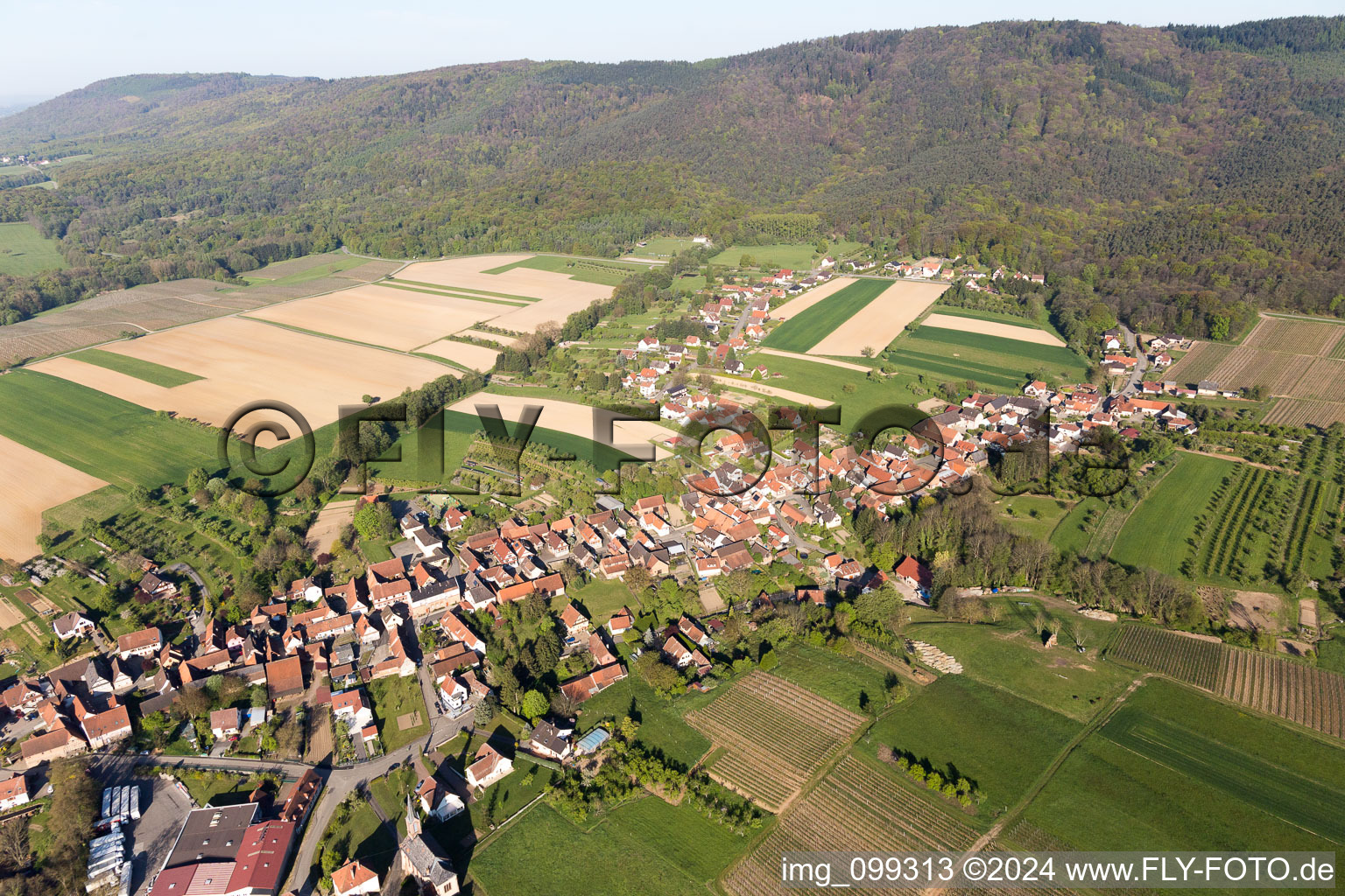 Photographie aérienne de Cleebourg dans le département Bas Rhin, France