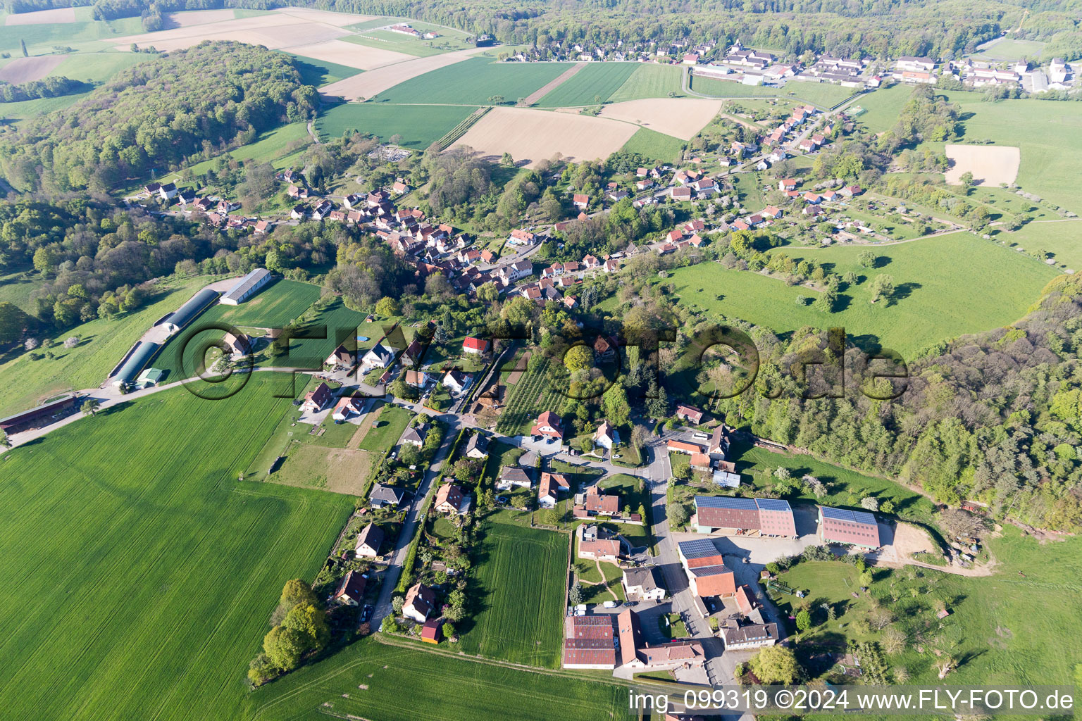 Drachenbronn-Birlenbach dans le département Bas Rhin, France d'en haut