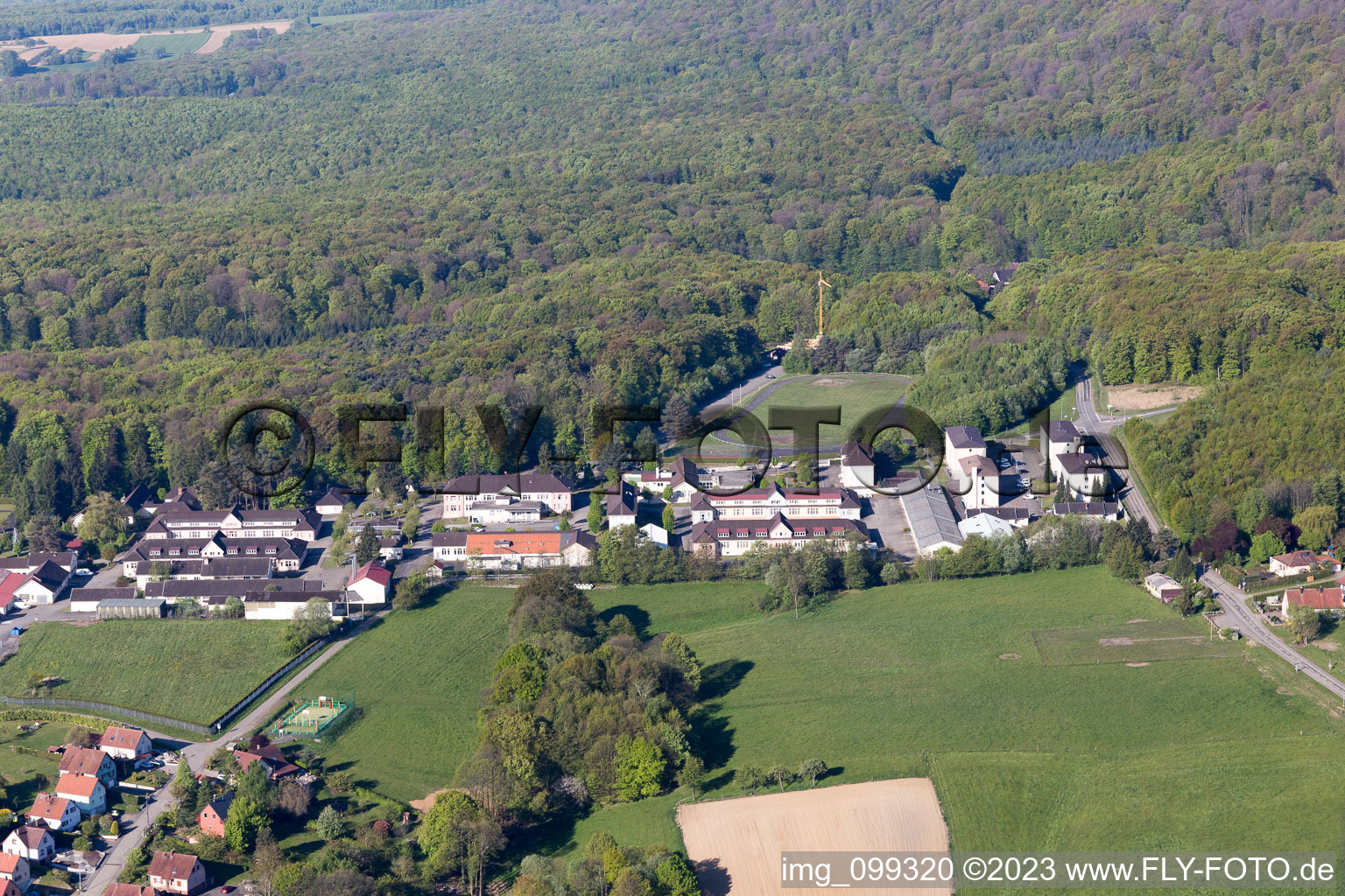 Drachenbronn-Birlenbach dans le département Bas Rhin, France hors des airs