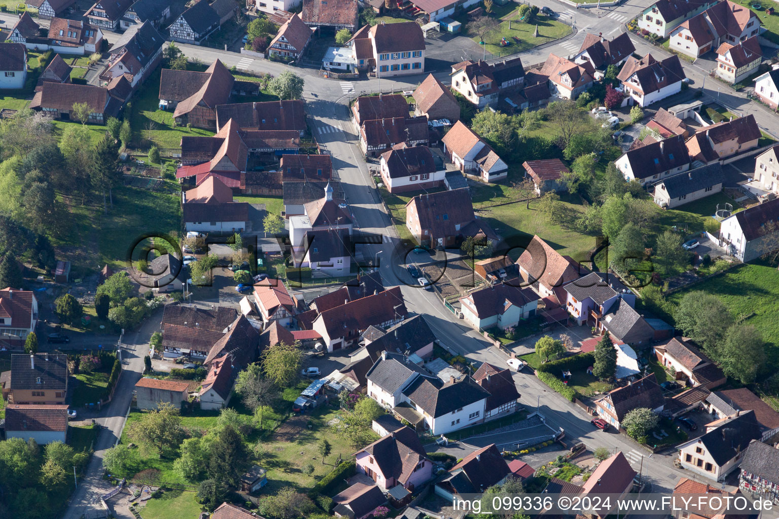 Photographie aérienne de Lobsann dans le département Bas Rhin, France