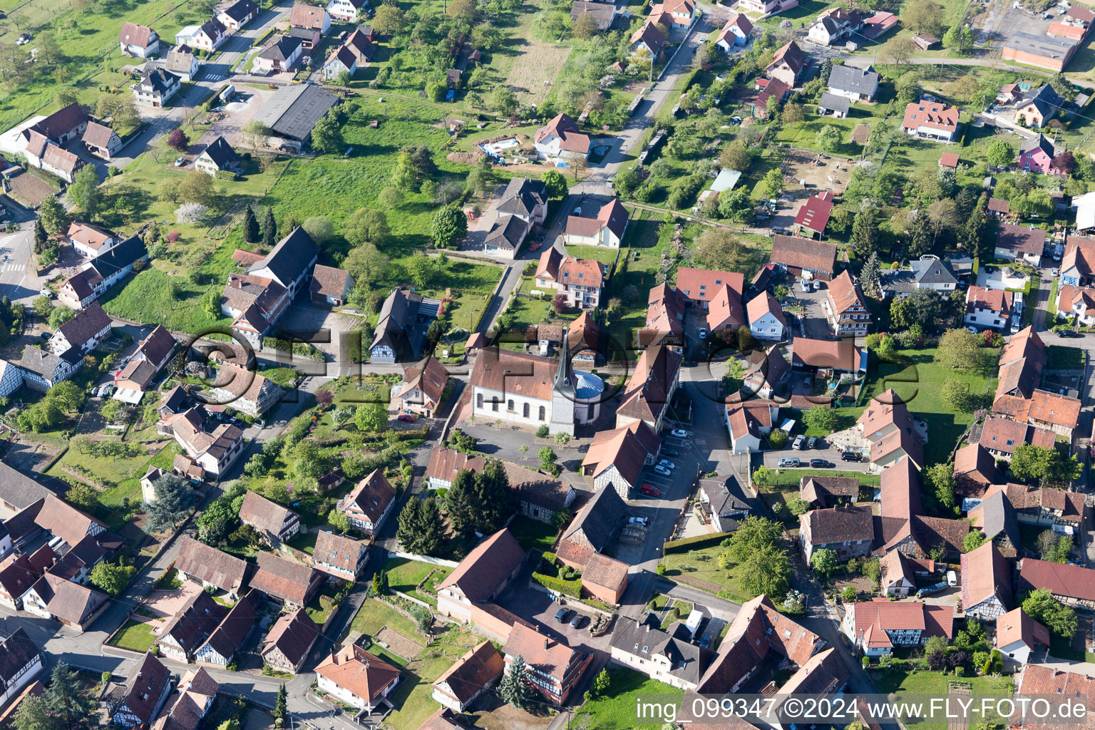 Photographie aérienne de Lampertsloch dans le département Bas Rhin, France