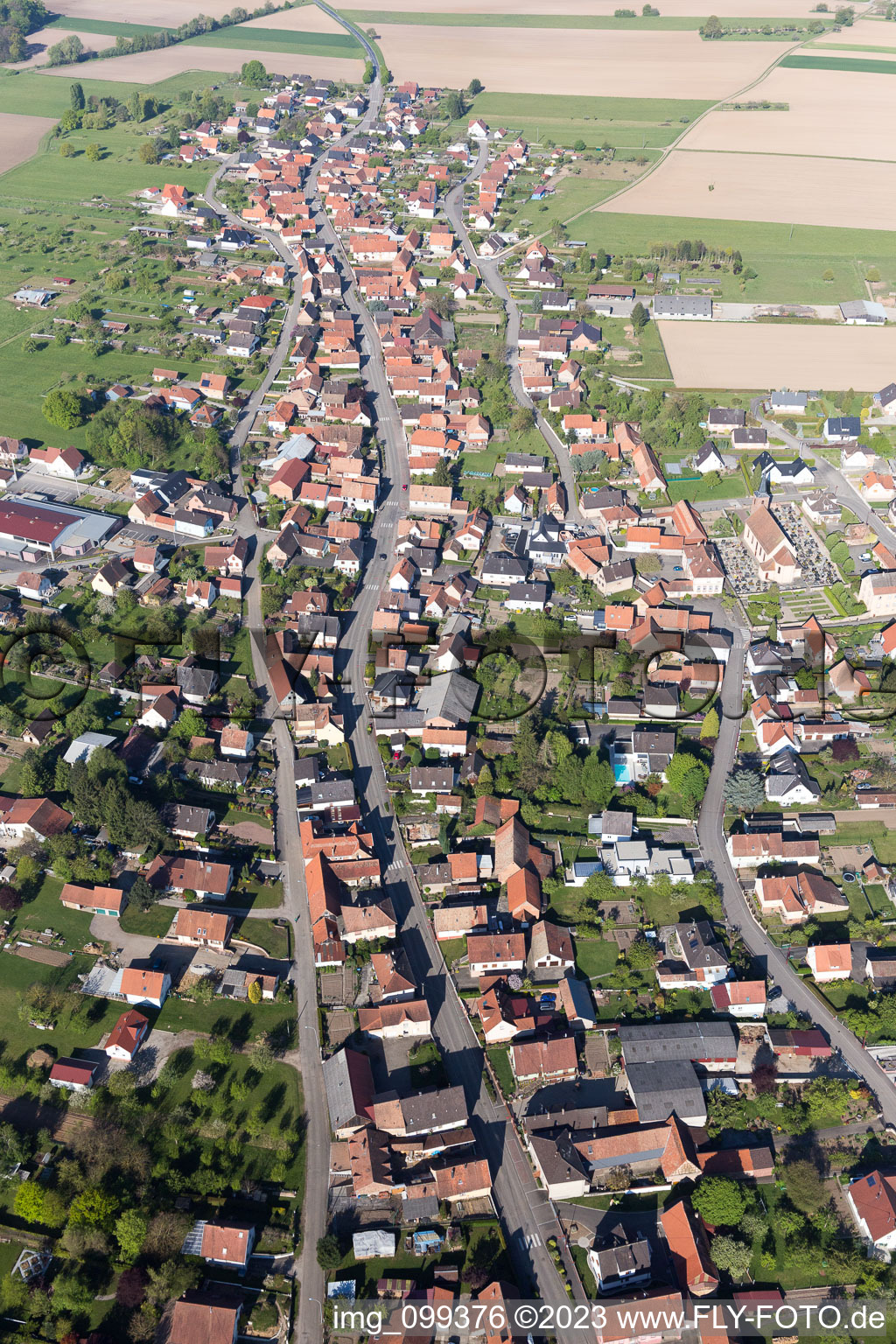 Image drone de Eschbach dans le département Bas Rhin, France