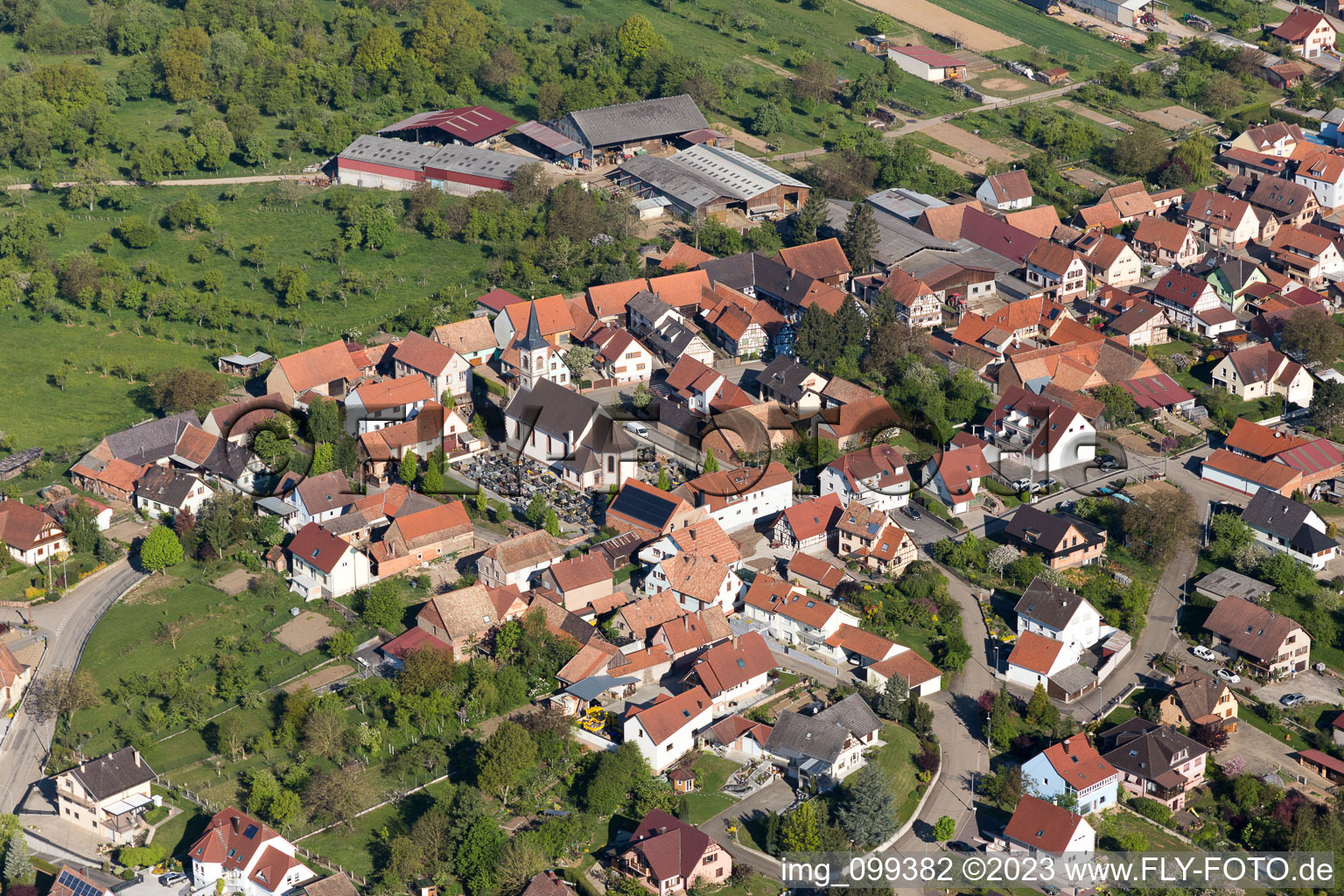 Photographie aérienne de Forstheim dans le département Bas Rhin, France