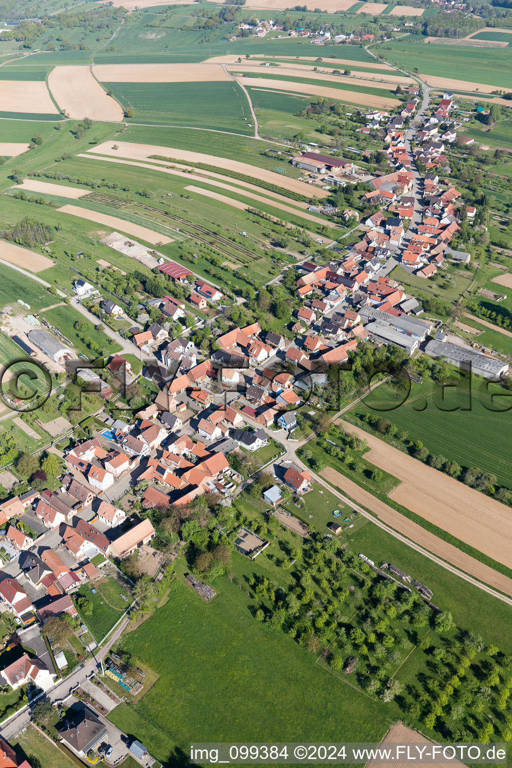 Forstheim dans le département Bas Rhin, France d'en haut