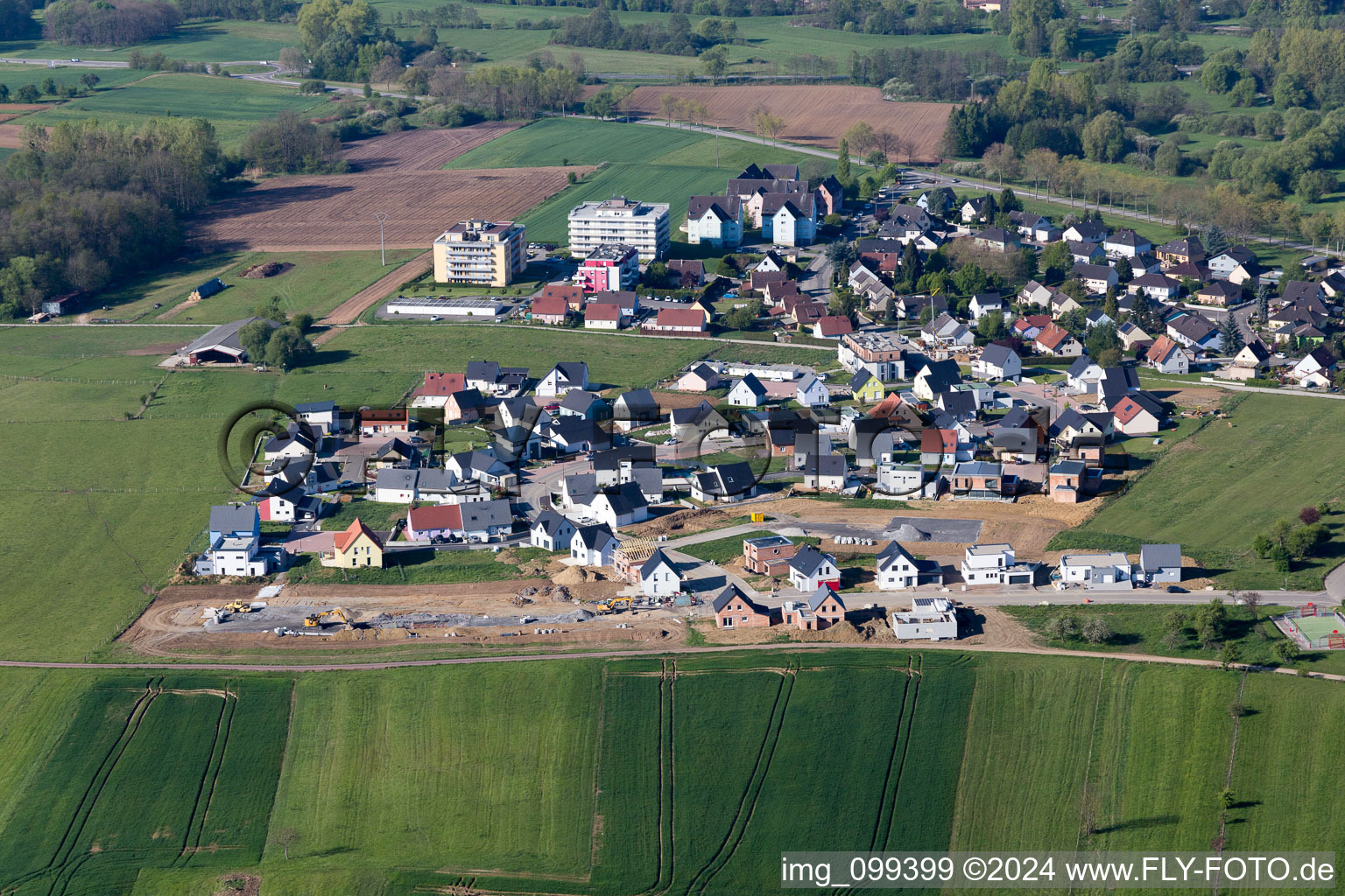 Photographie aérienne de Gundershoffen dans le département Bas Rhin, France