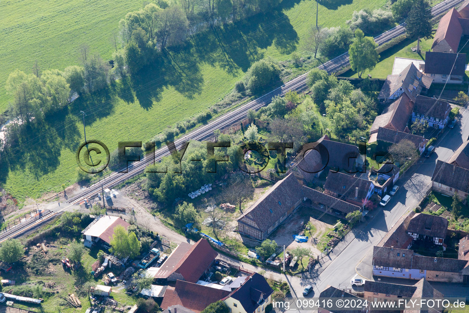 Uttenhoffen dans le département Bas Rhin, France vue d'en haut