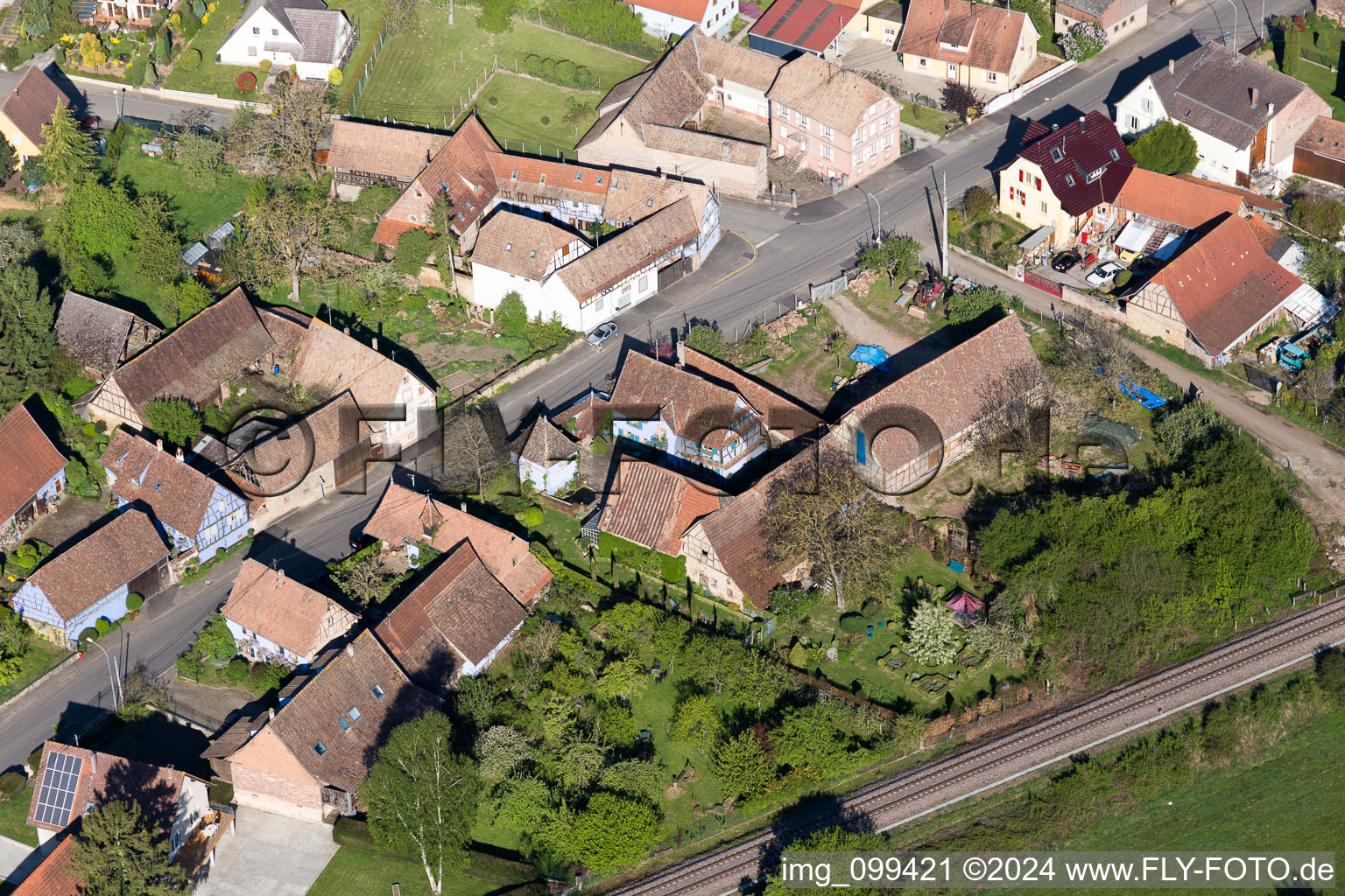 Image drone de Uttenhoffen dans le département Bas Rhin, France