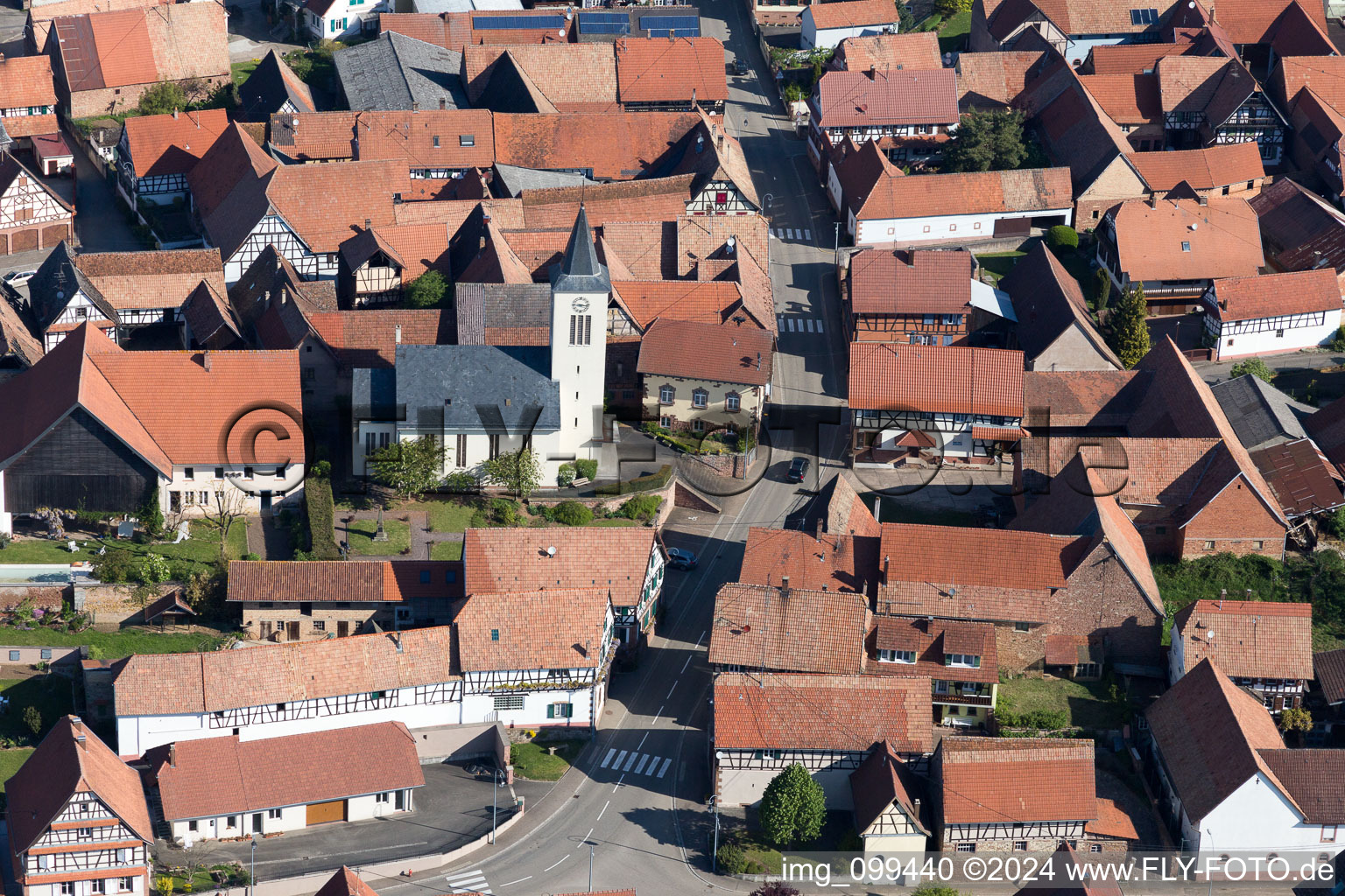 Photographie aérienne de Engwiller dans le département Bas Rhin, France