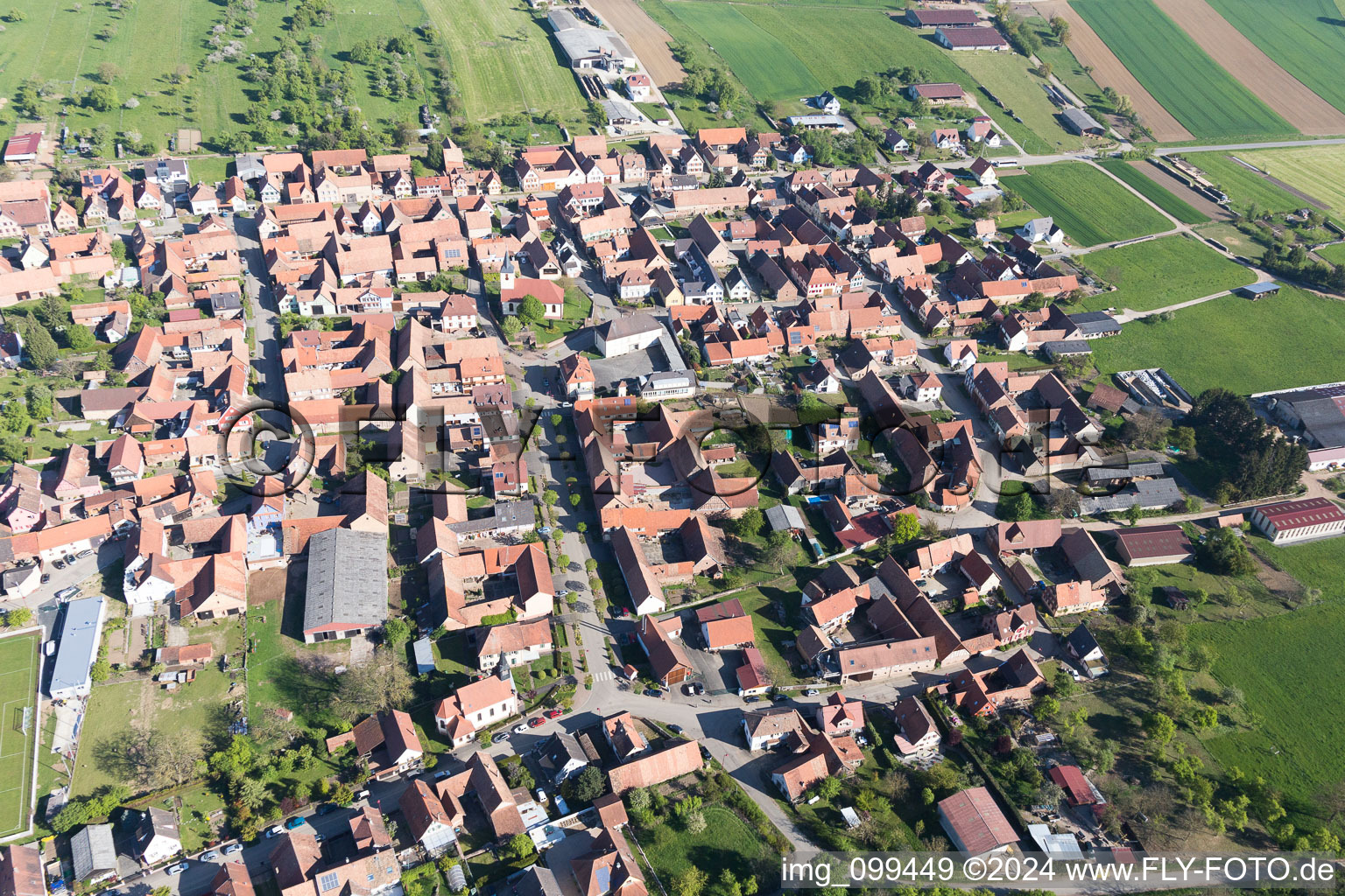 Uhrwiller dans le département Bas Rhin, France vue d'en haut