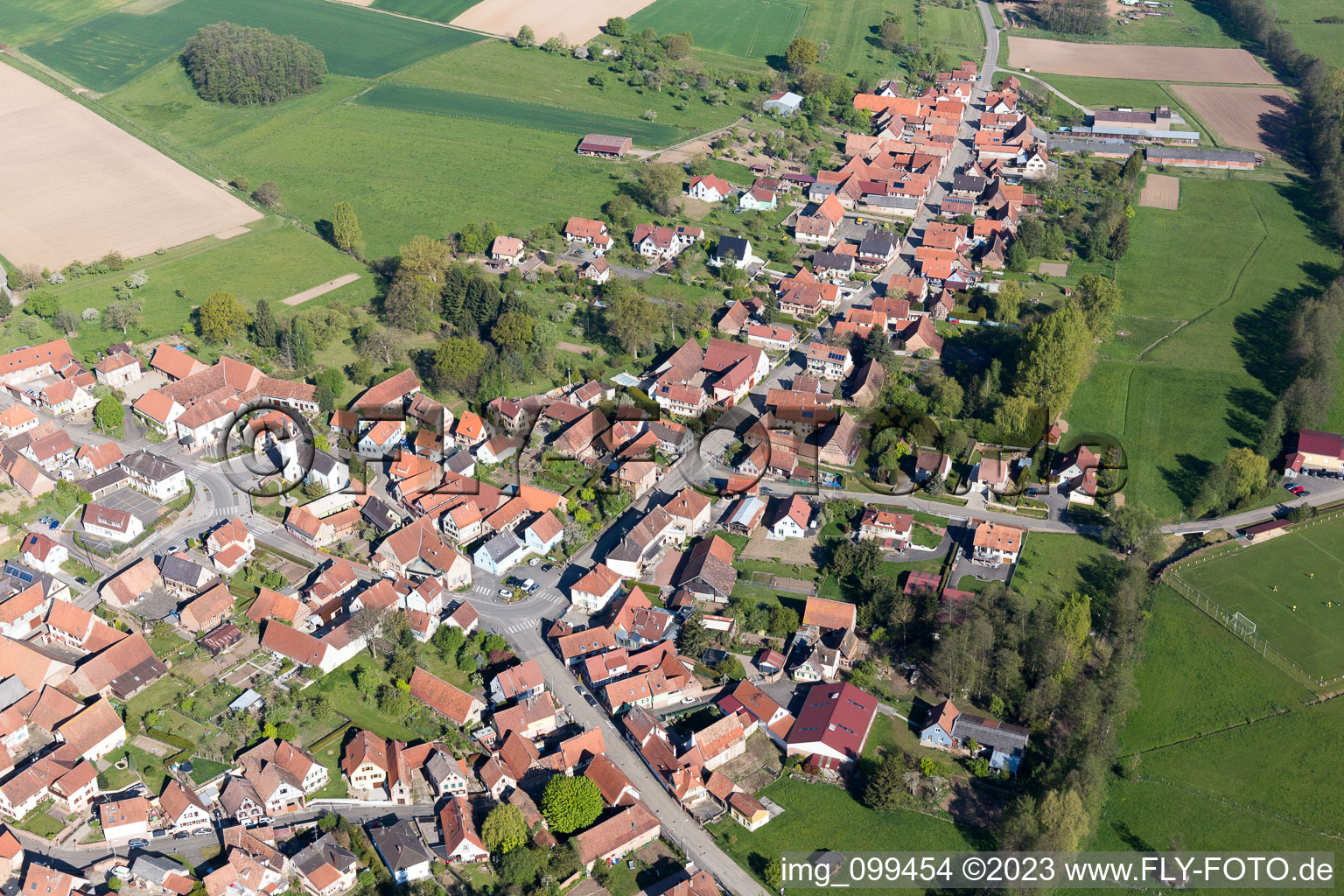 Photographie aérienne de Mulhausen dans le département Bas Rhin, France