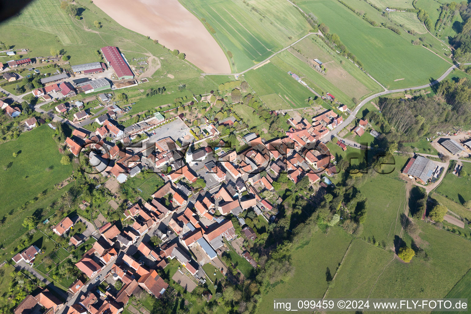 Bischholtz dans le département Bas Rhin, France vue d'en haut