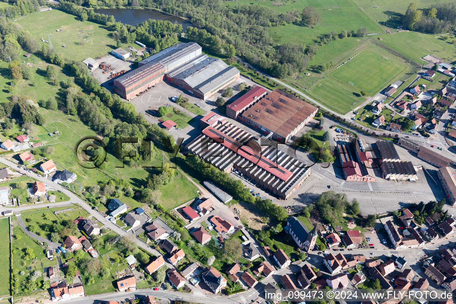 Zinswiller dans le département Bas Rhin, France d'en haut