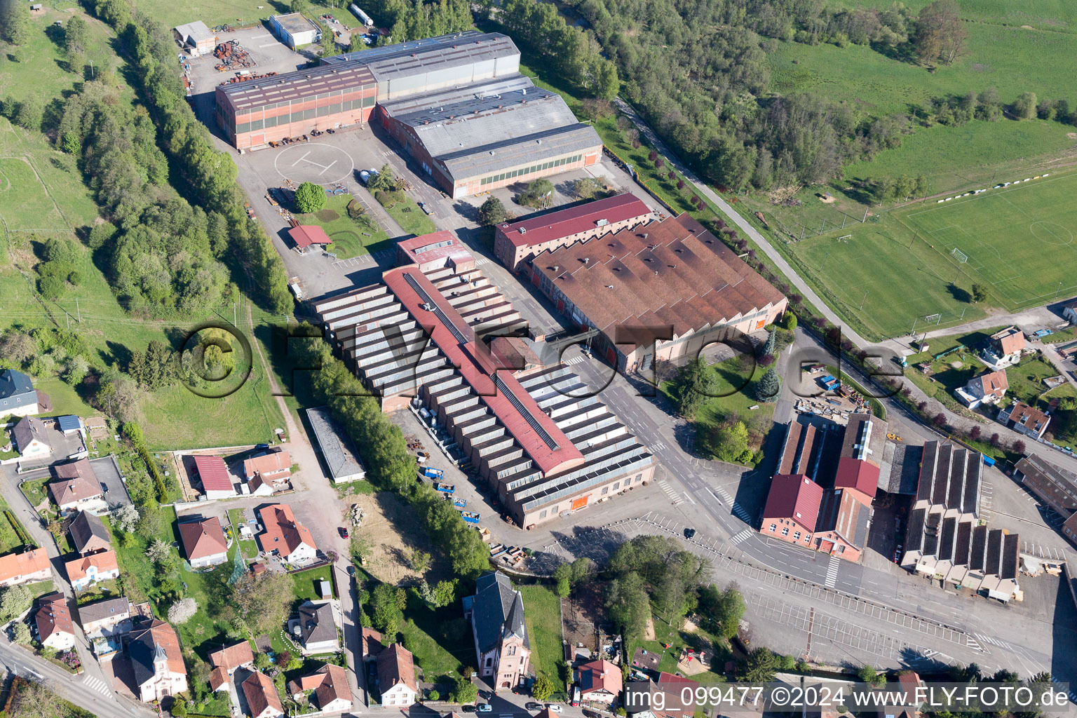 Zinswiller dans le département Bas Rhin, France vue d'en haut