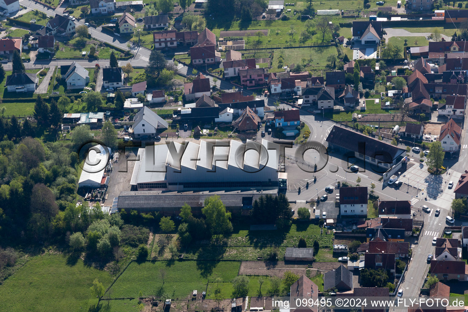 Gumbrechtshoffen dans le département Bas Rhin, France vue d'en haut