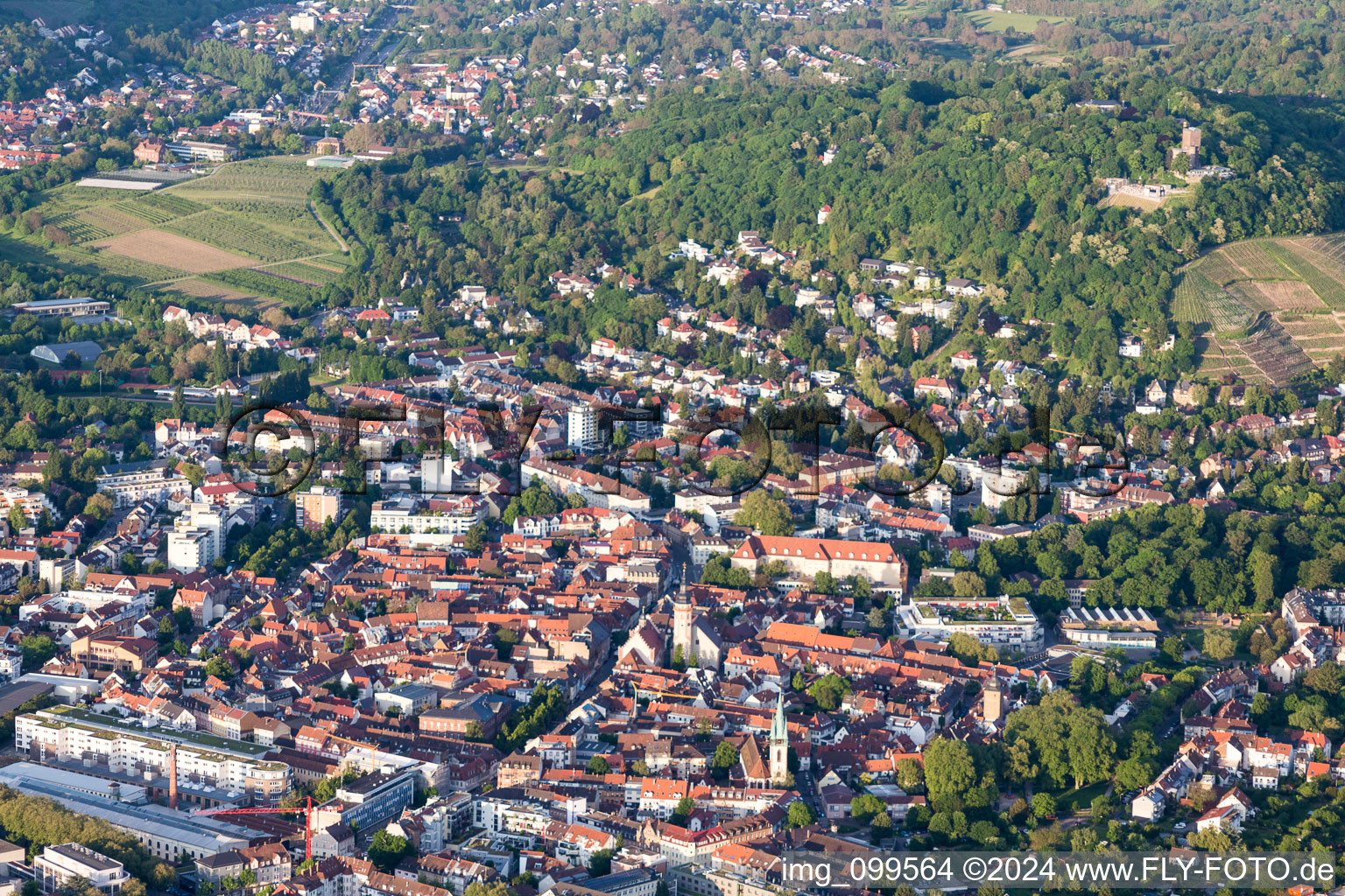 Quartier Durlach in Karlsruhe dans le département Bade-Wurtemberg, Allemagne vue du ciel