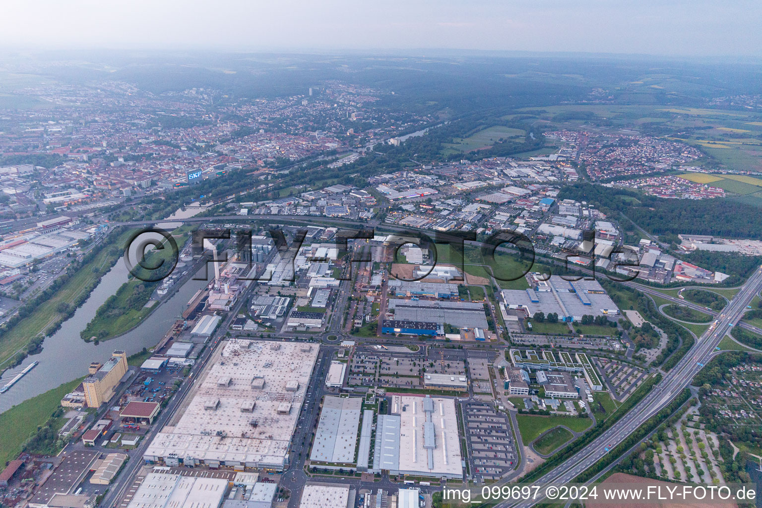 Schweinfurt dans le département Bavière, Allemagne d'un drone