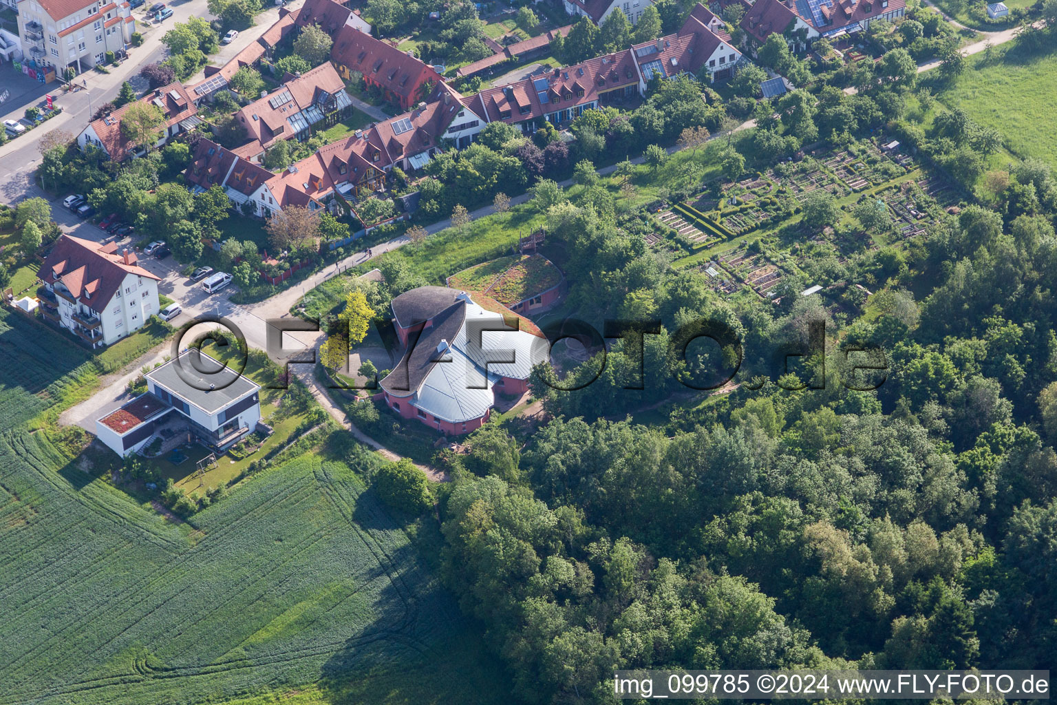 Vue aérienne de Bischberg dans le département Bavière, Allemagne