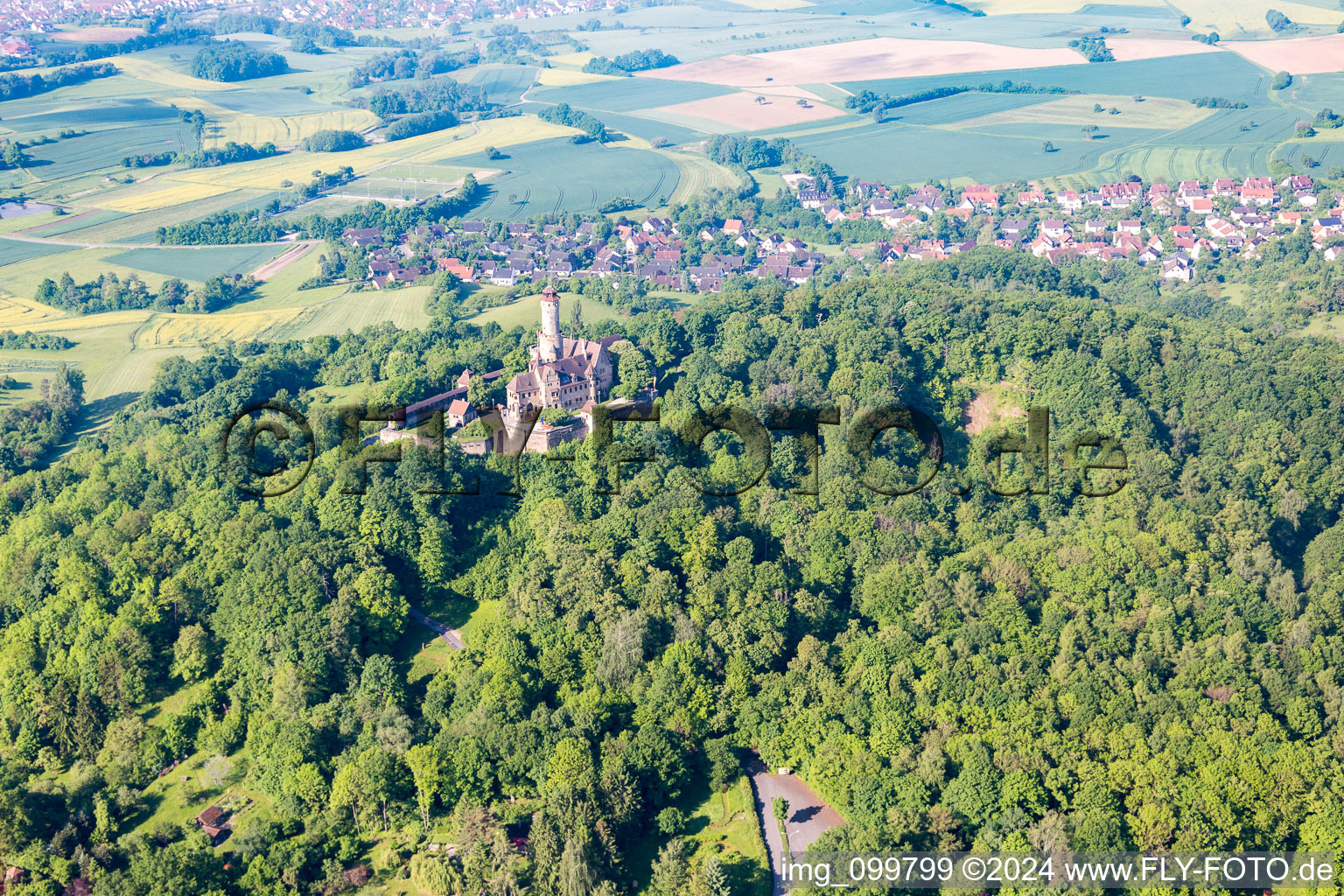 Vue oblique de Altenbourg à le quartier Wildensorg in Bamberg dans le département Bavière, Allemagne