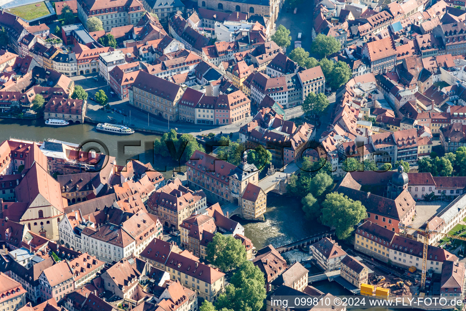 Vue aérienne de Bamberg dans le département Bavière, Allemagne