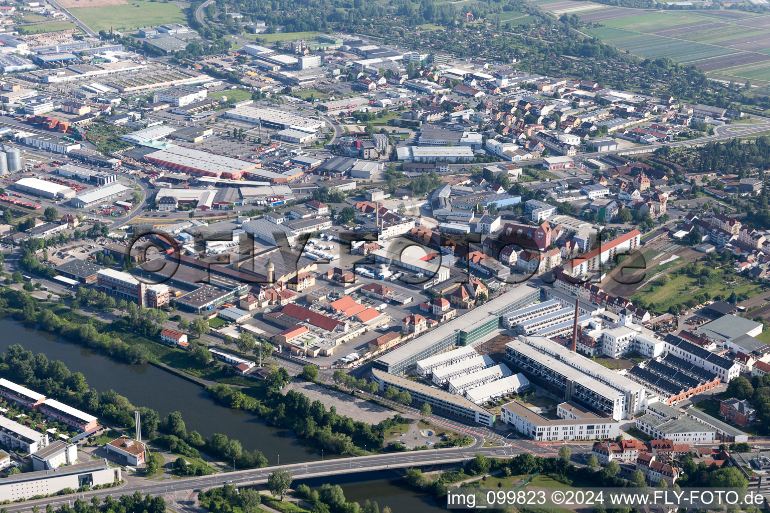 Vue aérienne de Barrage Margaret à Bamberg dans le département Bavière, Allemagne