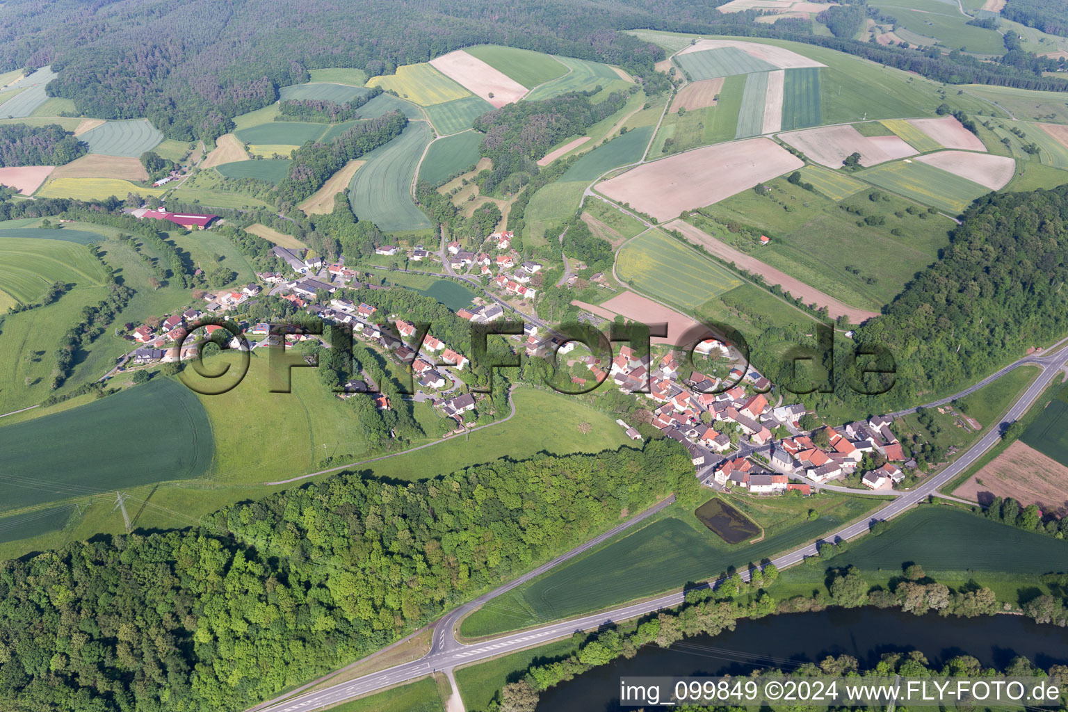 Photographie aérienne de Dippach dans le département Bavière, Allemagne