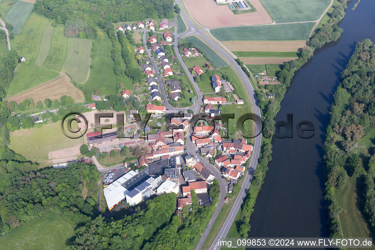 Vue aérienne de Eschenbach dans le département Bavière, Allemagne