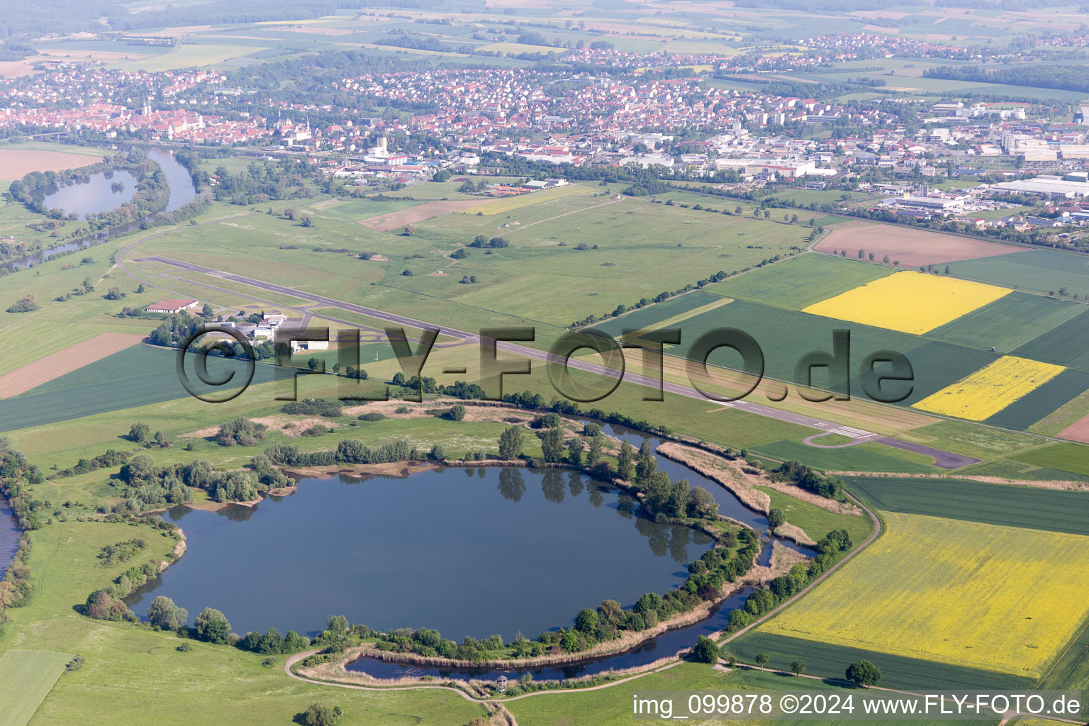 Vue oblique de Augsfeld dans le département Bavière, Allemagne