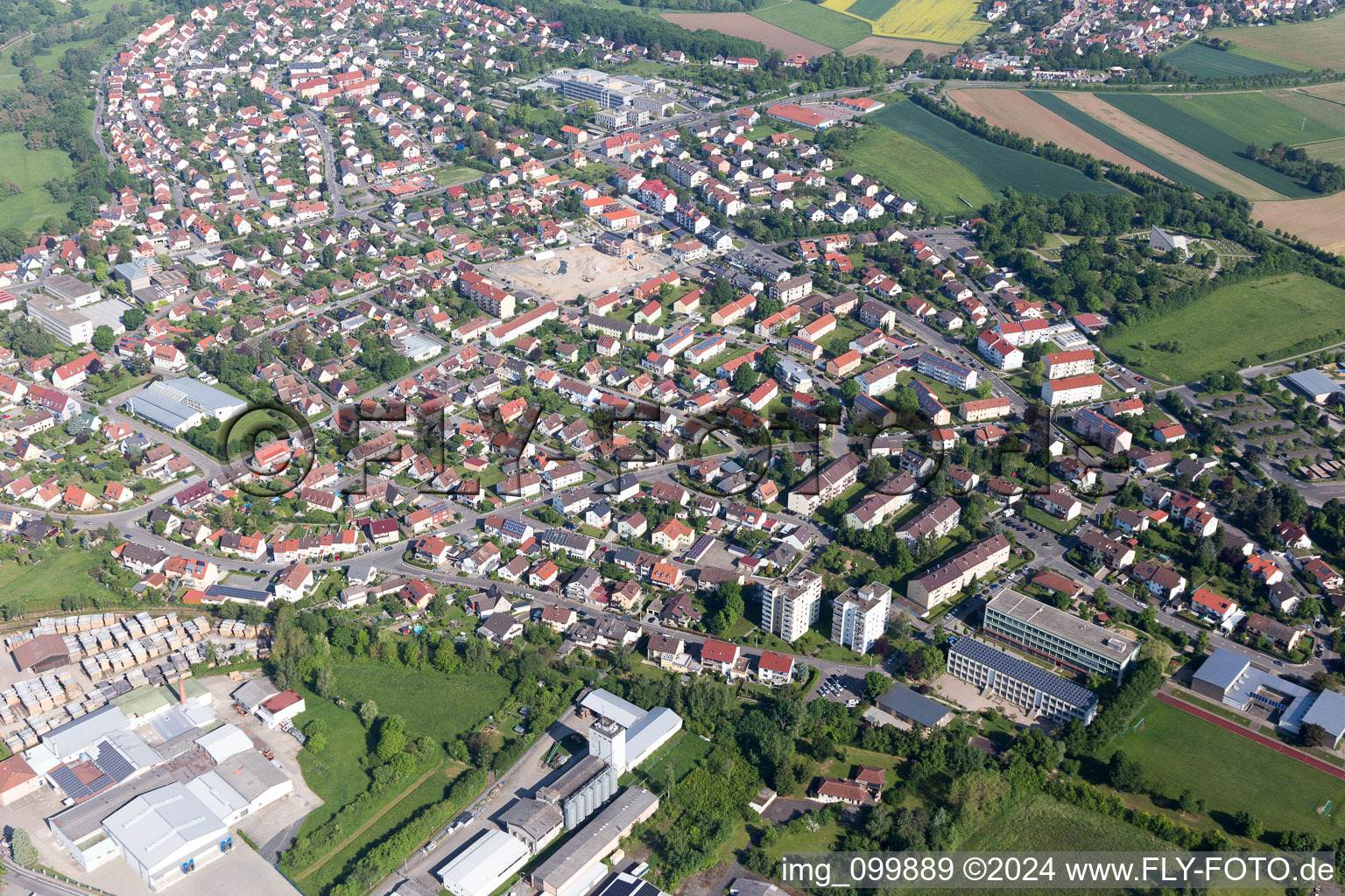 Haßfurt dans le département Bavière, Allemagne hors des airs