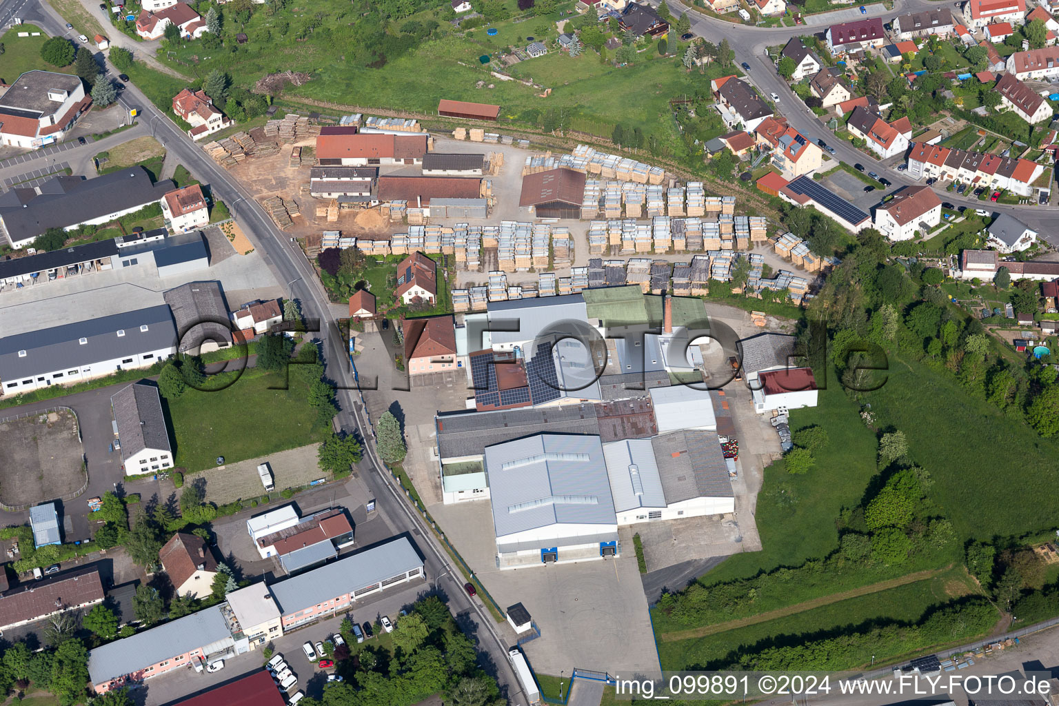 Haßfurt dans le département Bavière, Allemagne depuis l'avion