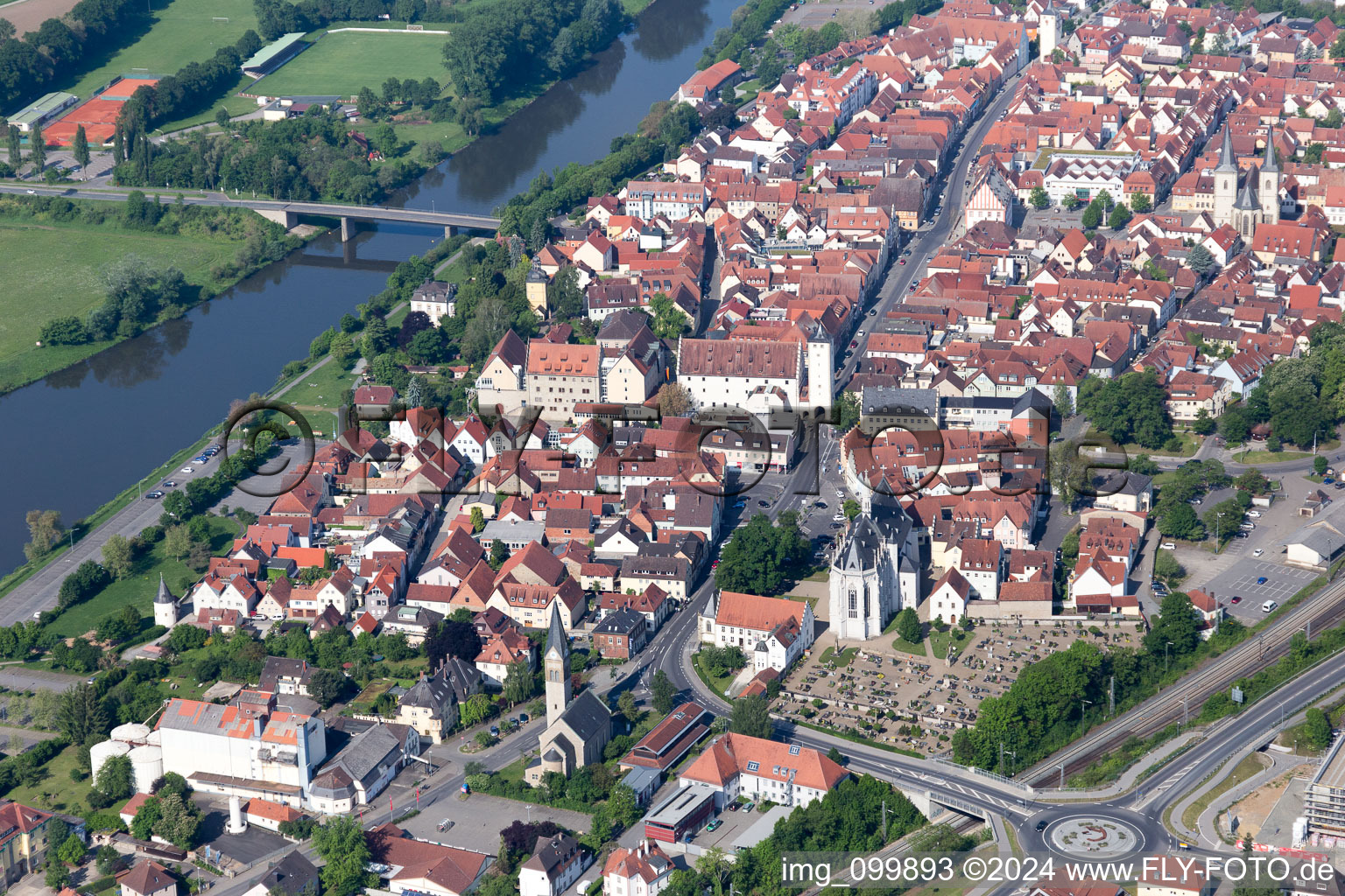 Haßfurt dans le département Bavière, Allemagne vue du ciel