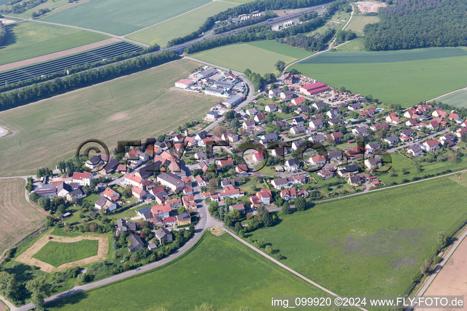 Photographie aérienne de Horhausen dans le département Bavière, Allemagne