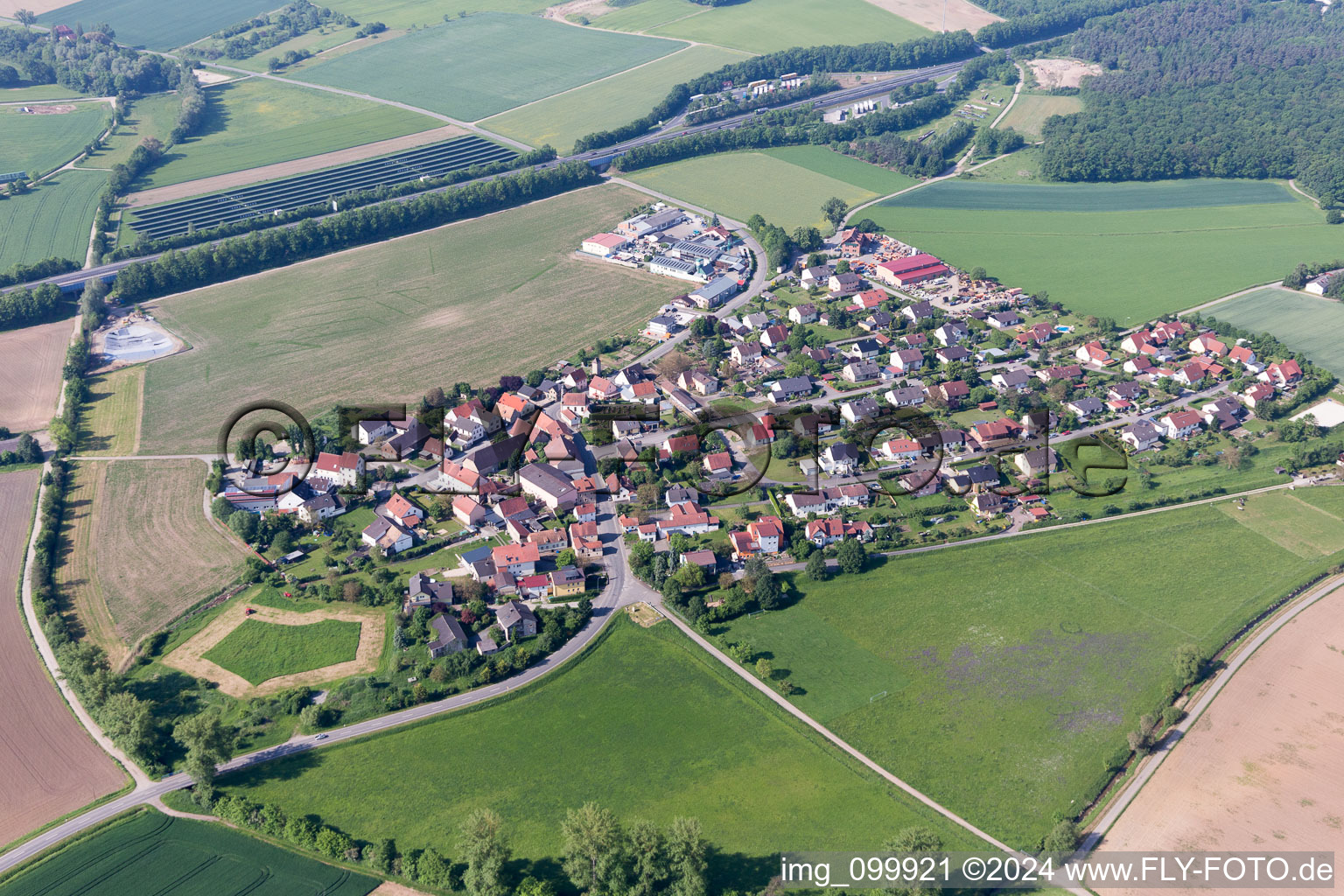 Vue oblique de Horhausen dans le département Bavière, Allemagne