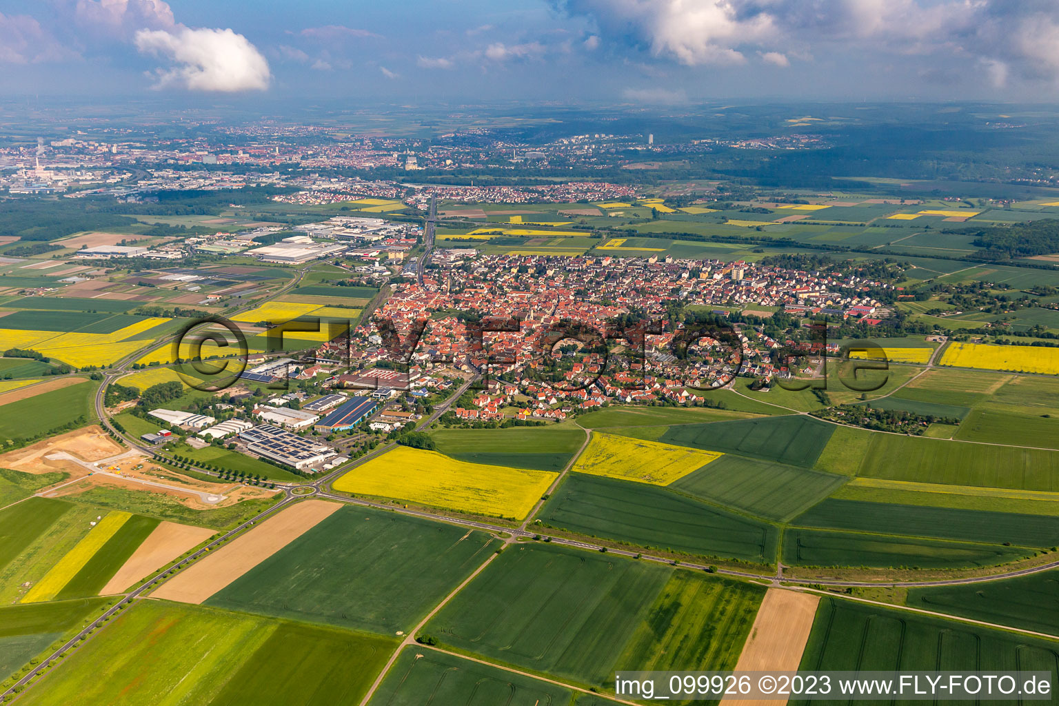 Photographie aérienne de Du sud-est à Gochsheim dans le département Bavière, Allemagne