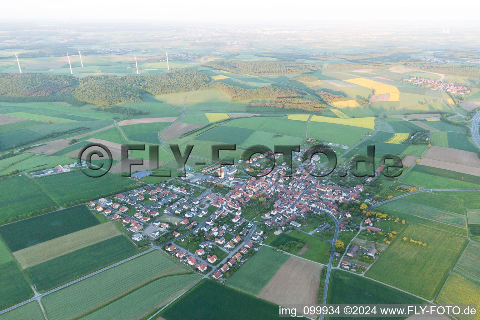 Vue aérienne de Greßthal dans le département Bavière, Allemagne