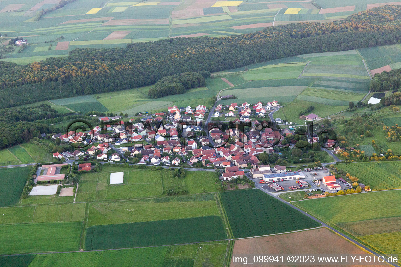 Photographie aérienne de Kaisten dans le département Bavière, Allemagne